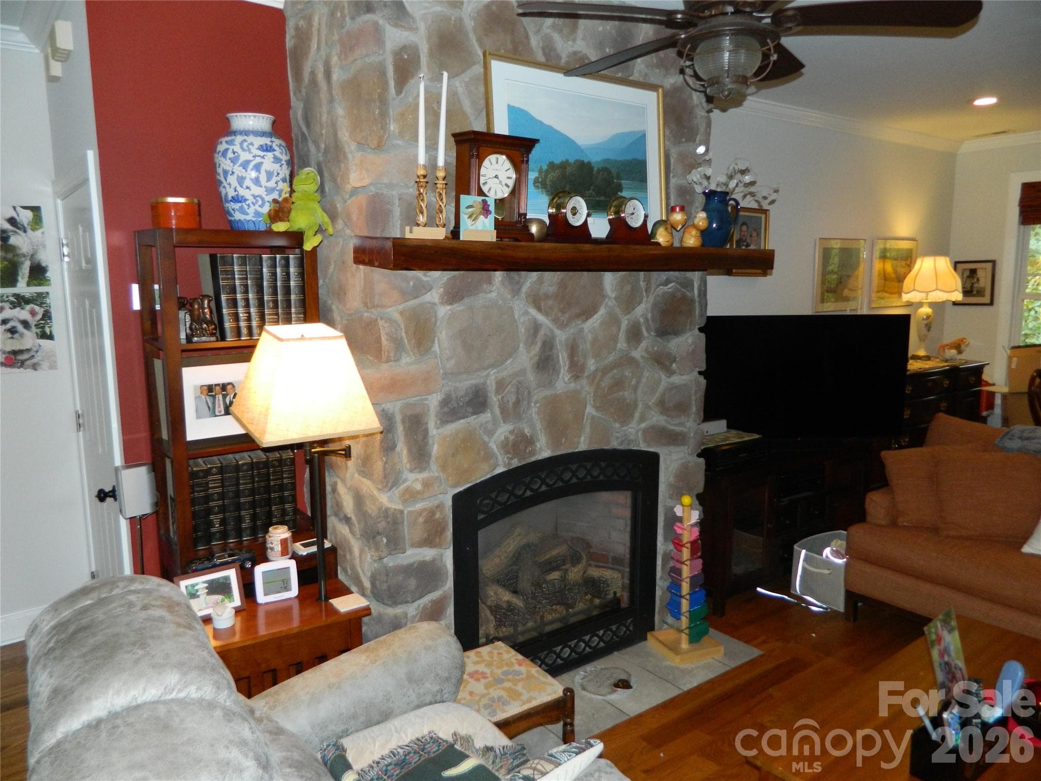 Living Room With Fireplace - 4307 Partridge Court SE, Lenoir