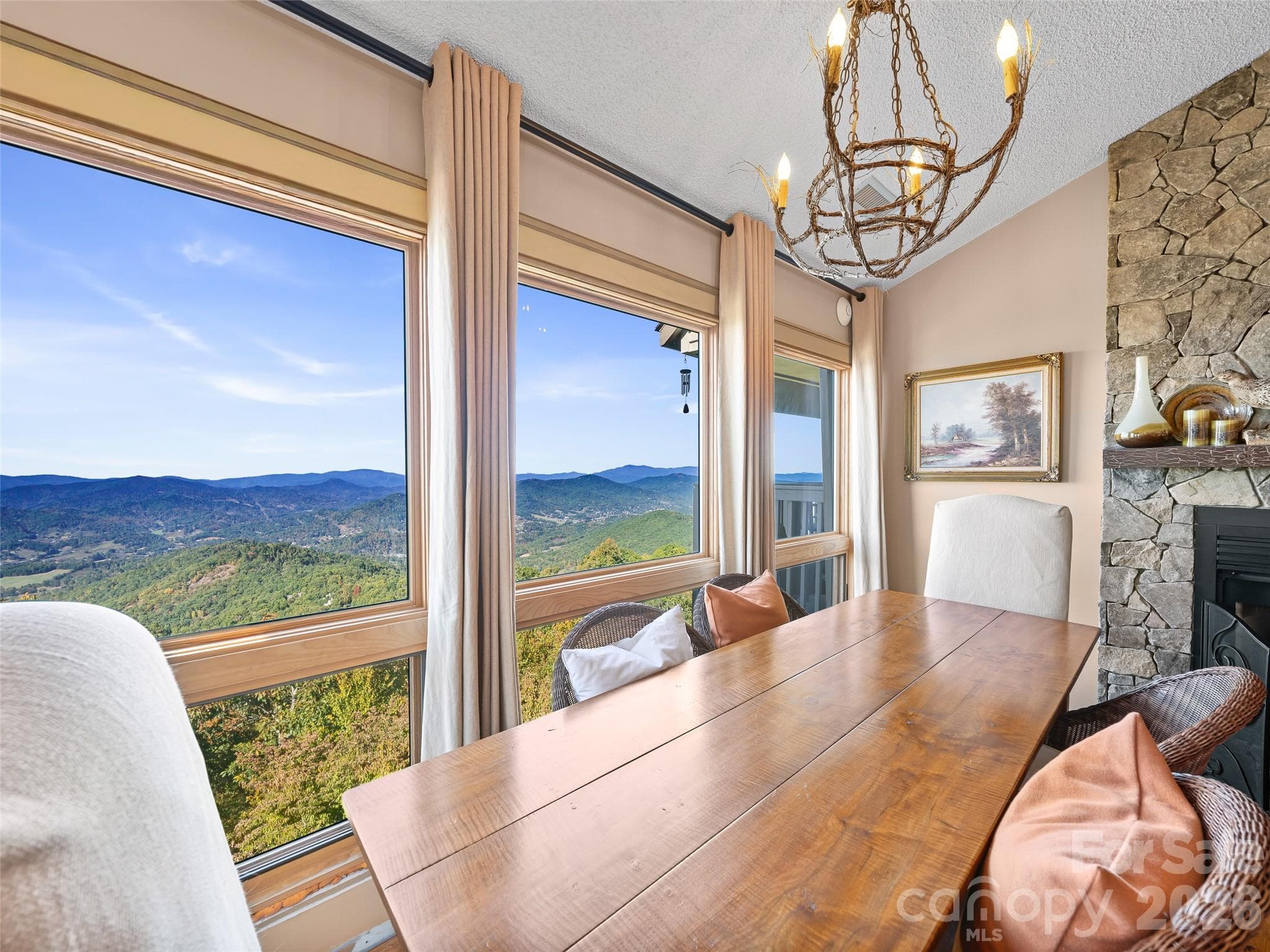 Dining area with endless views - 80 Slickrock Road, Burnsville