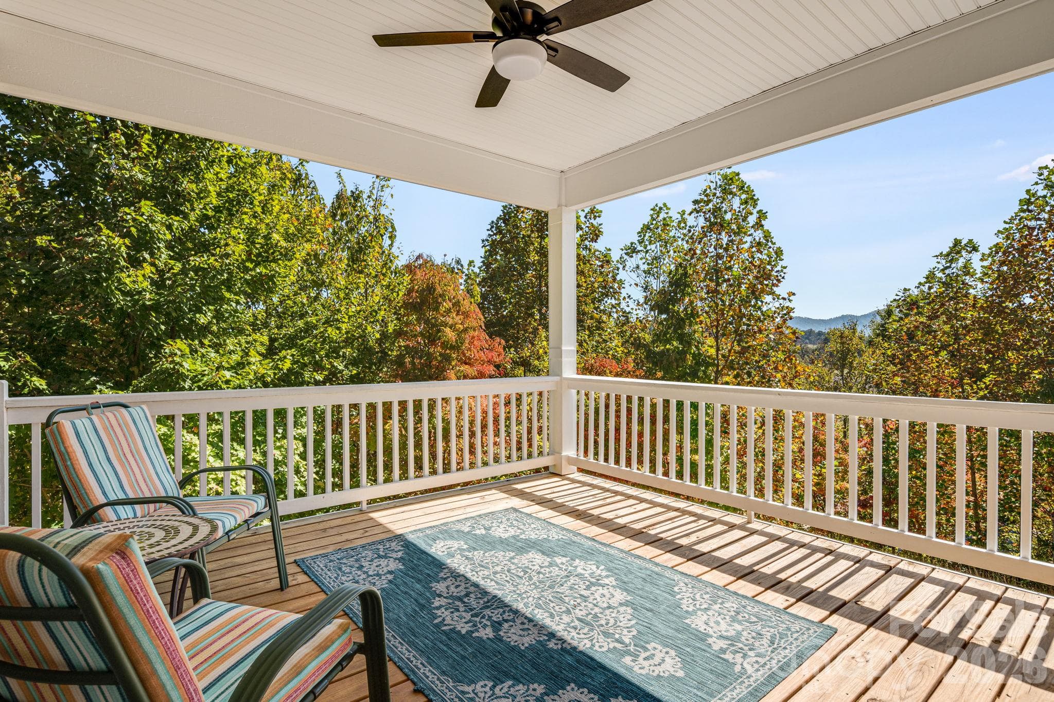 Covered & private back deck - 76 Rose Creek Road, Leicester