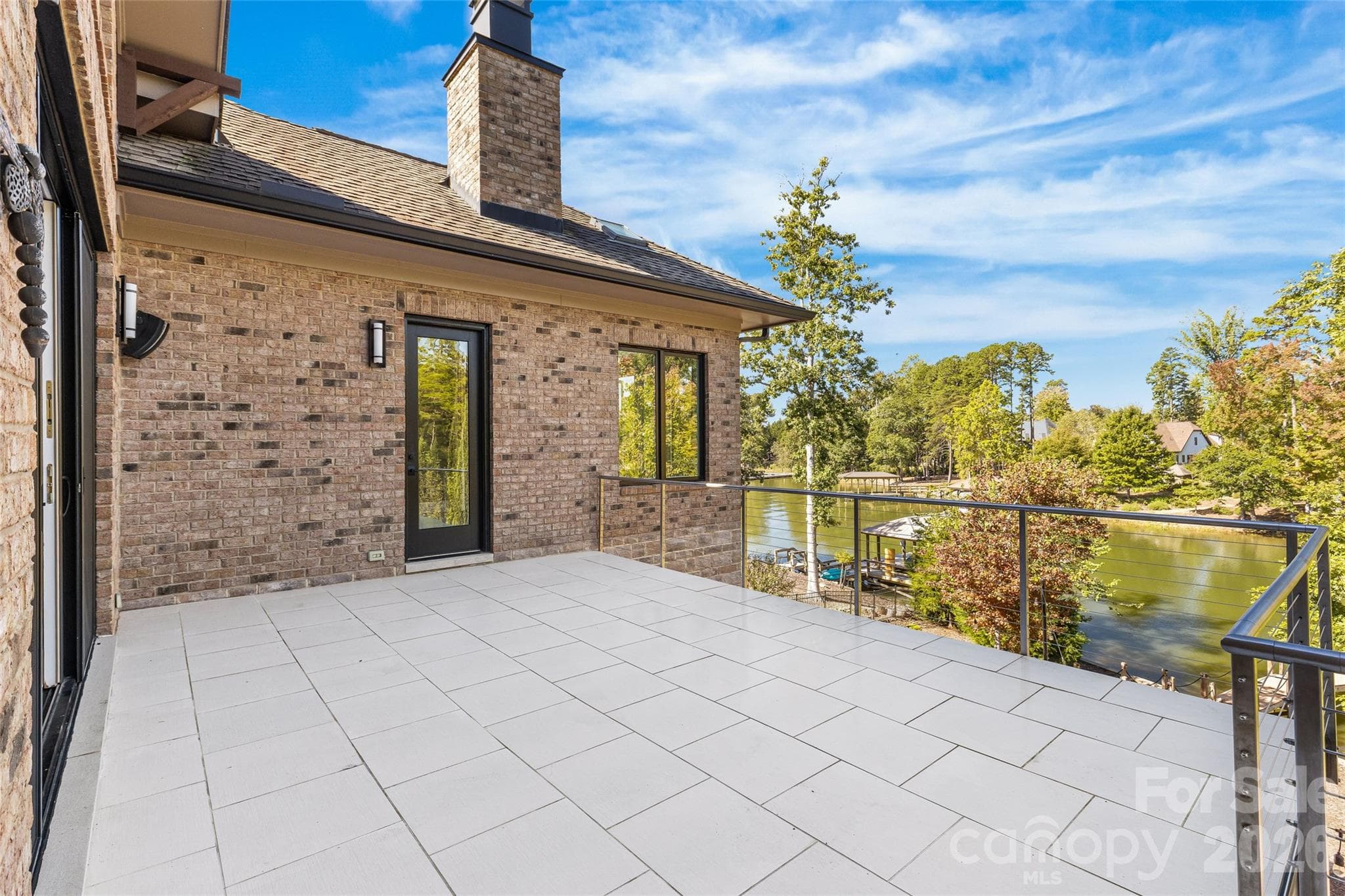 Sunset views of Lake Wylie from the main level deck. - 6032 Headlands Court, Belmont