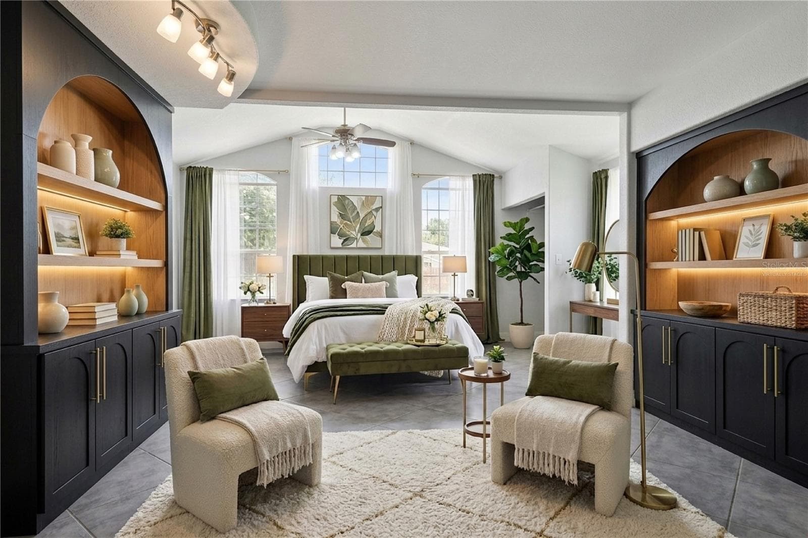 Virtually staged primary bedroom - 2228 KING CHARLES CT, WINTER PARK