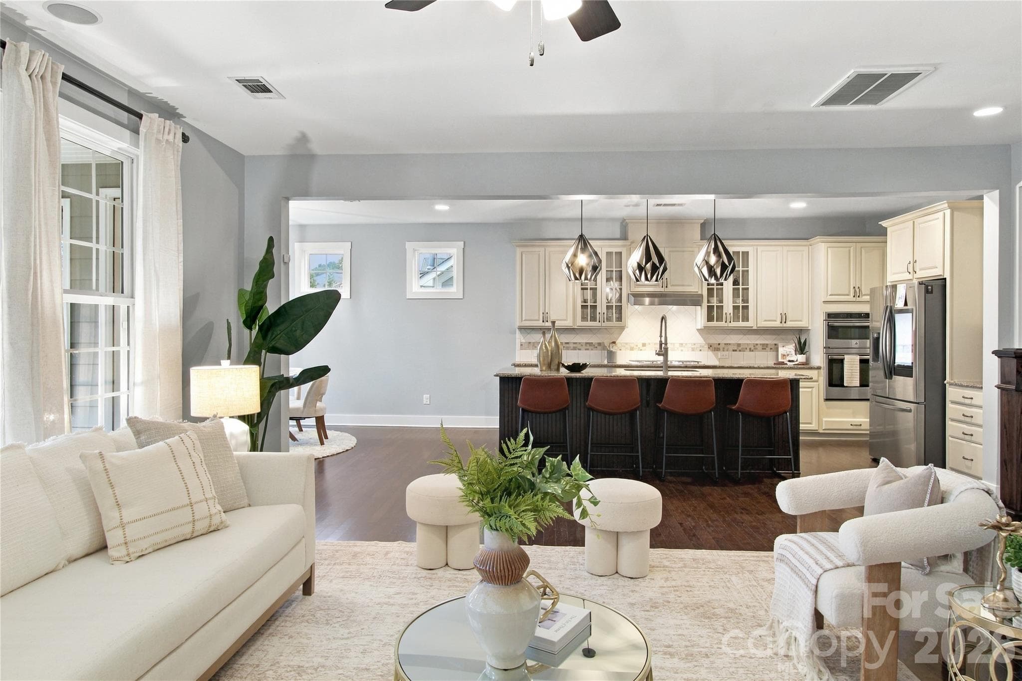 Main living area open to kitchen - 11926 Grey Partridge Drive, Charlotte