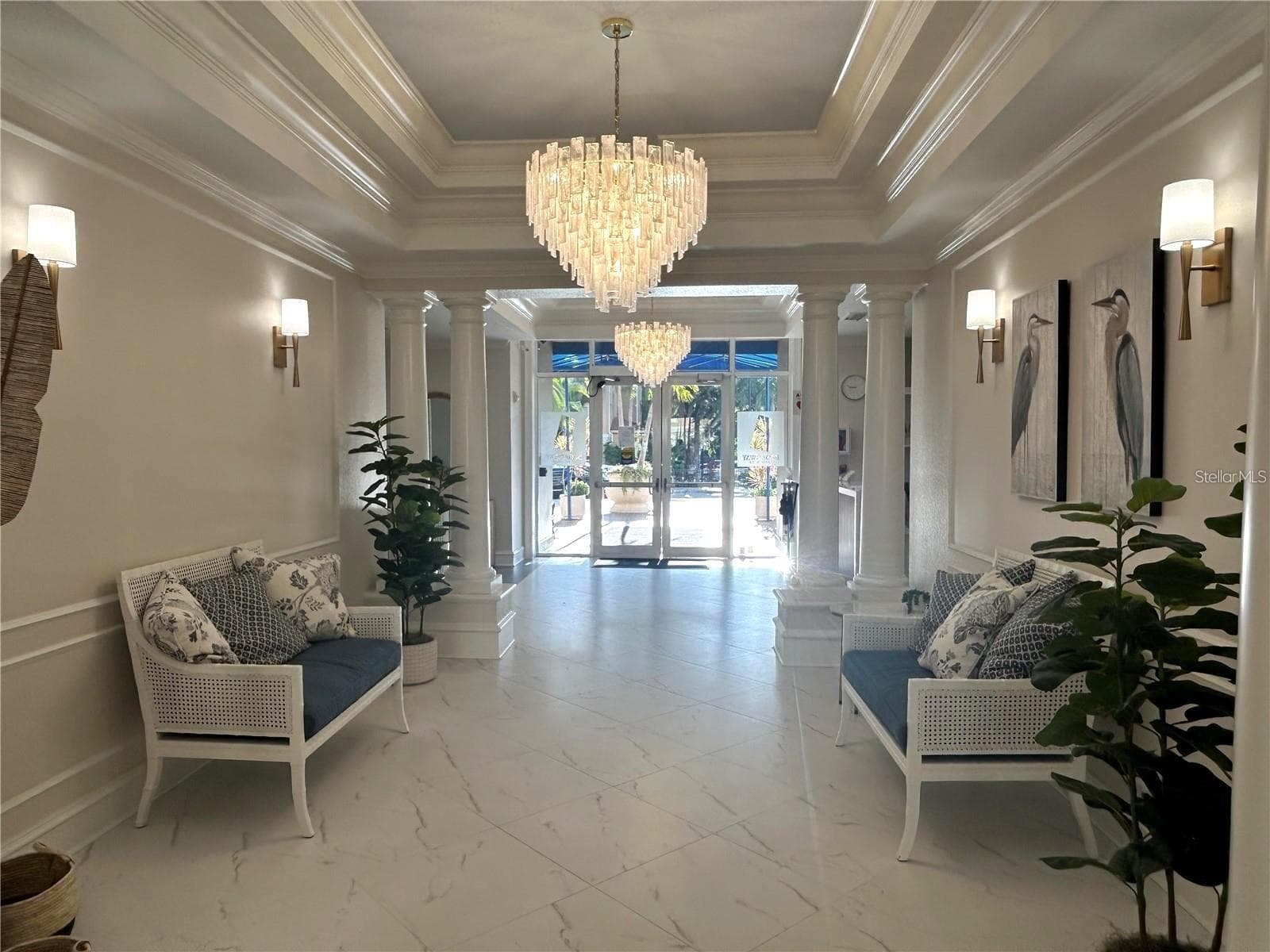 renovated hallway/entry - 1064 N TAMIAMI TRL #1406, SARASOTA