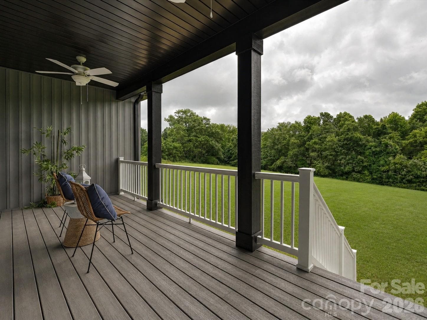 Concept Grass - Relax & unwind on the covered back porch overlooking peaceful green space & scenic tree lined views. - 159 Lone Pine Road, Statesville