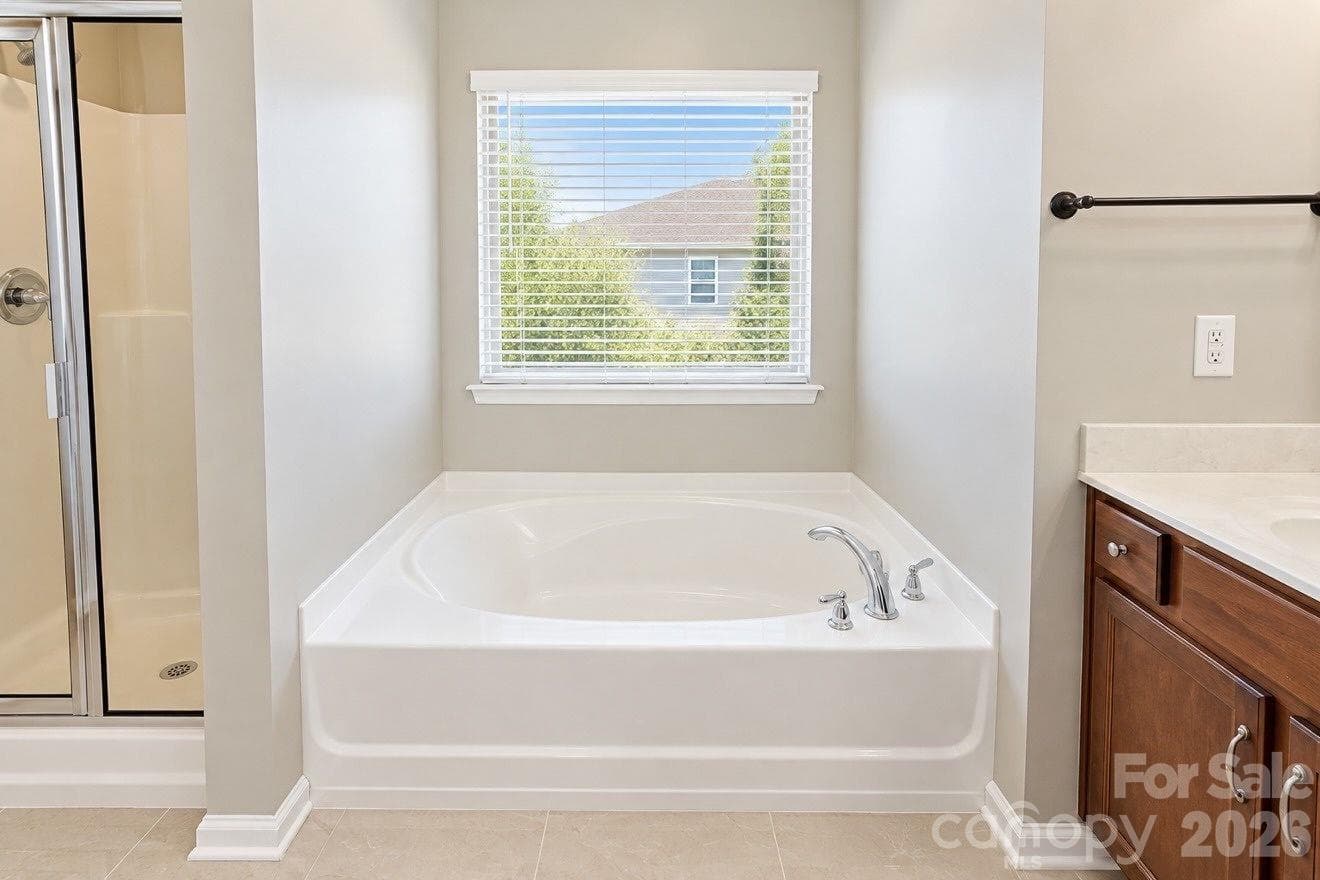 Primary Bathroom featuring both a shower and a tub - 7041 Carnwarth Lane, Indian Land