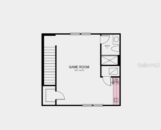 Game Room Above Garage Plan - Additional Highlights Include: wet bar at game room, pre-plumbed for future laundry sink, gas appliance package, quartz countertops, and refrigerator - 14795 FIELD DAISY DR, WINTER GARDEN