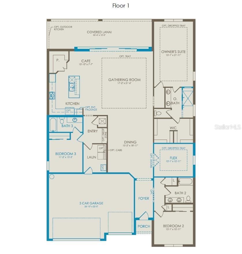 Floor Plan - Floor One - 4908 HANDSOME HILLS DRIVE, MOUNT DORA