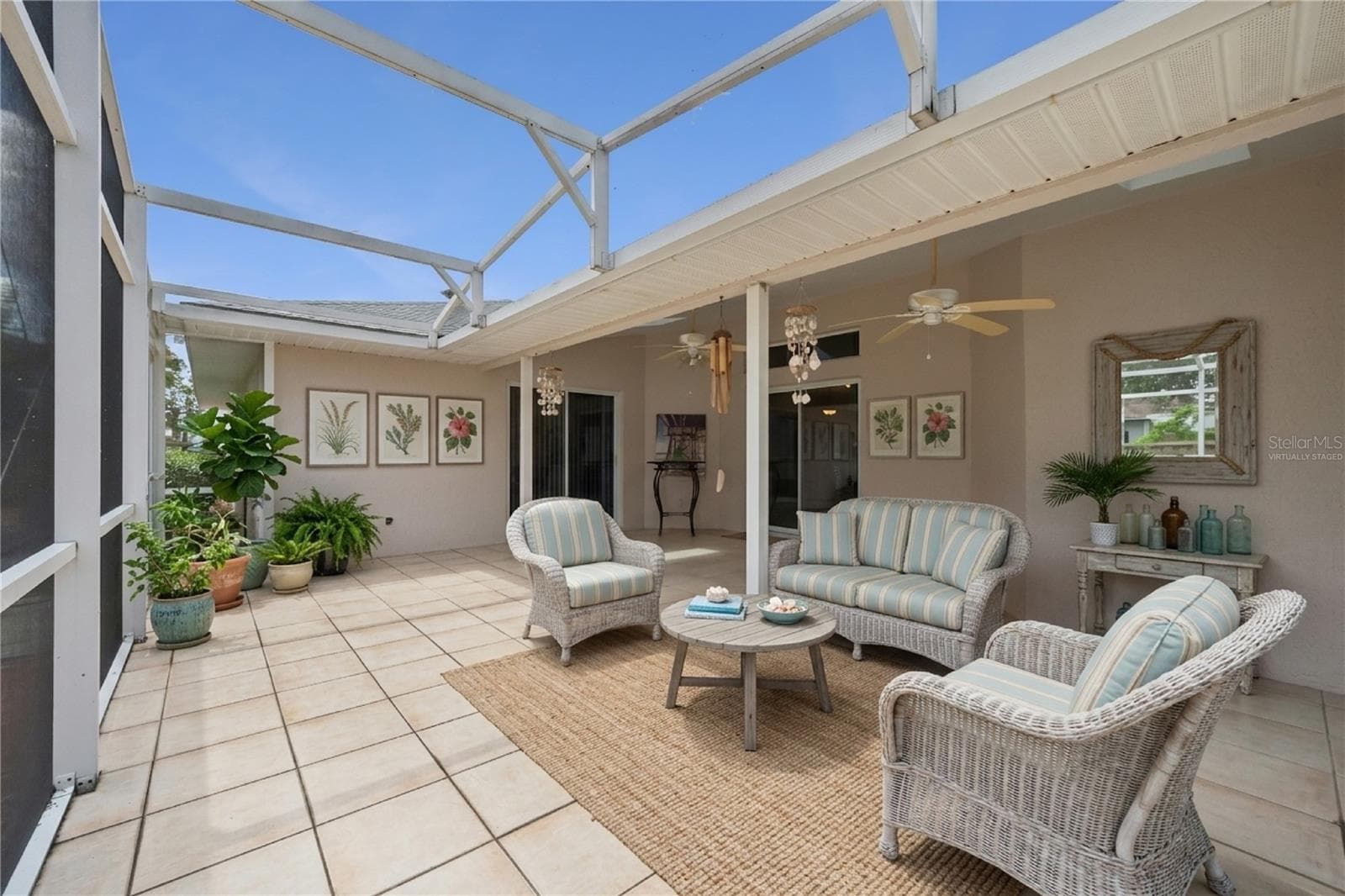 Virtually Staged Lanai - 21101 BRAVEHEART DR, LEESBURG