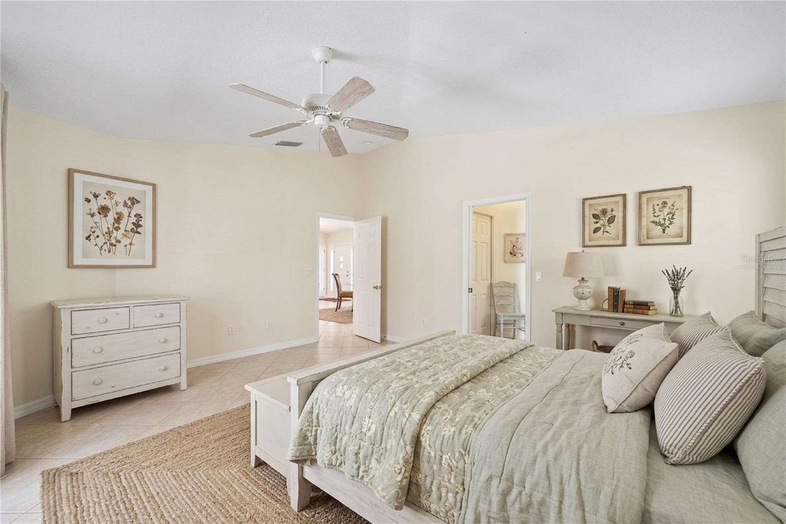 Virtually Staged Primary Bedroom - 21101 BRAVEHEART DR, LEESBURG
