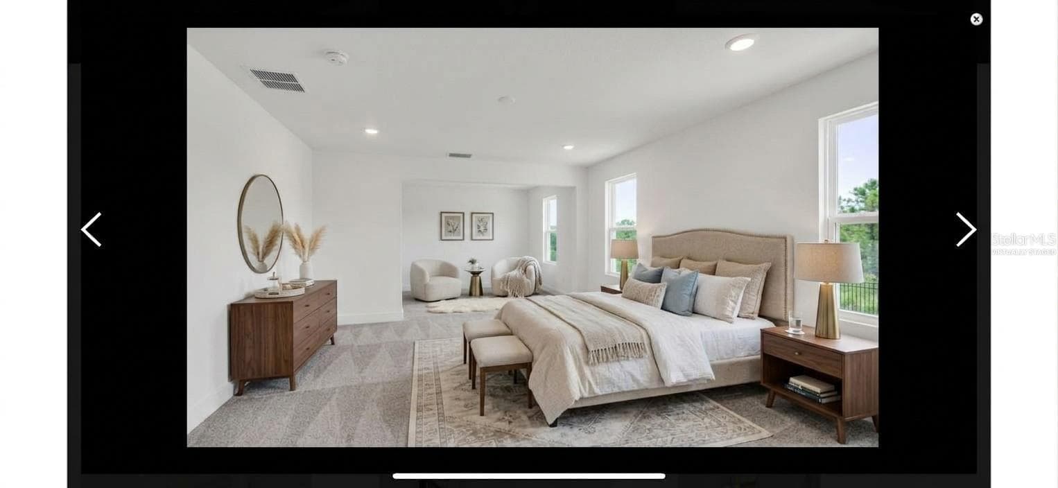 Virtually Staged -Primary Bedroom - 368 LEMONGRASS RD, MINNEOLA
