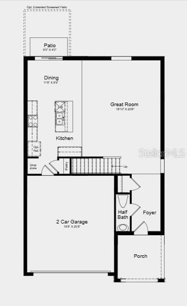 Floor 1 ~ Additional Highlights Include: extended LVP flooring on mail level. - 5327 LOGGIA LN, KISSIMMEE