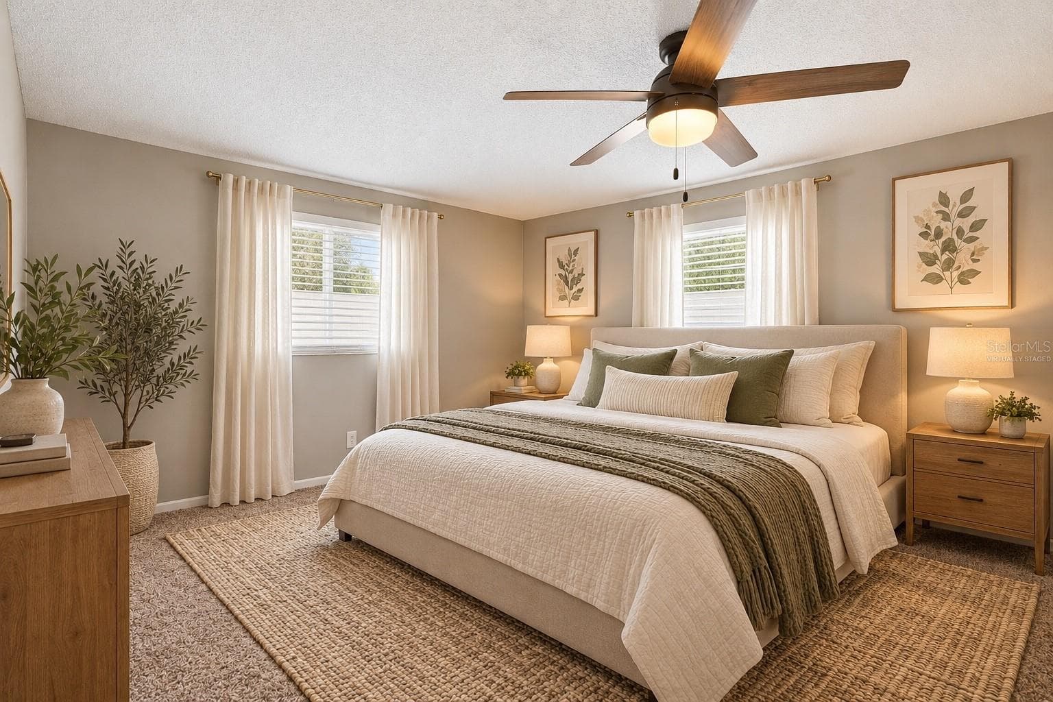 Primary Bedroom- Virtually Staged - 8704 MARLIN CT, TAMPA