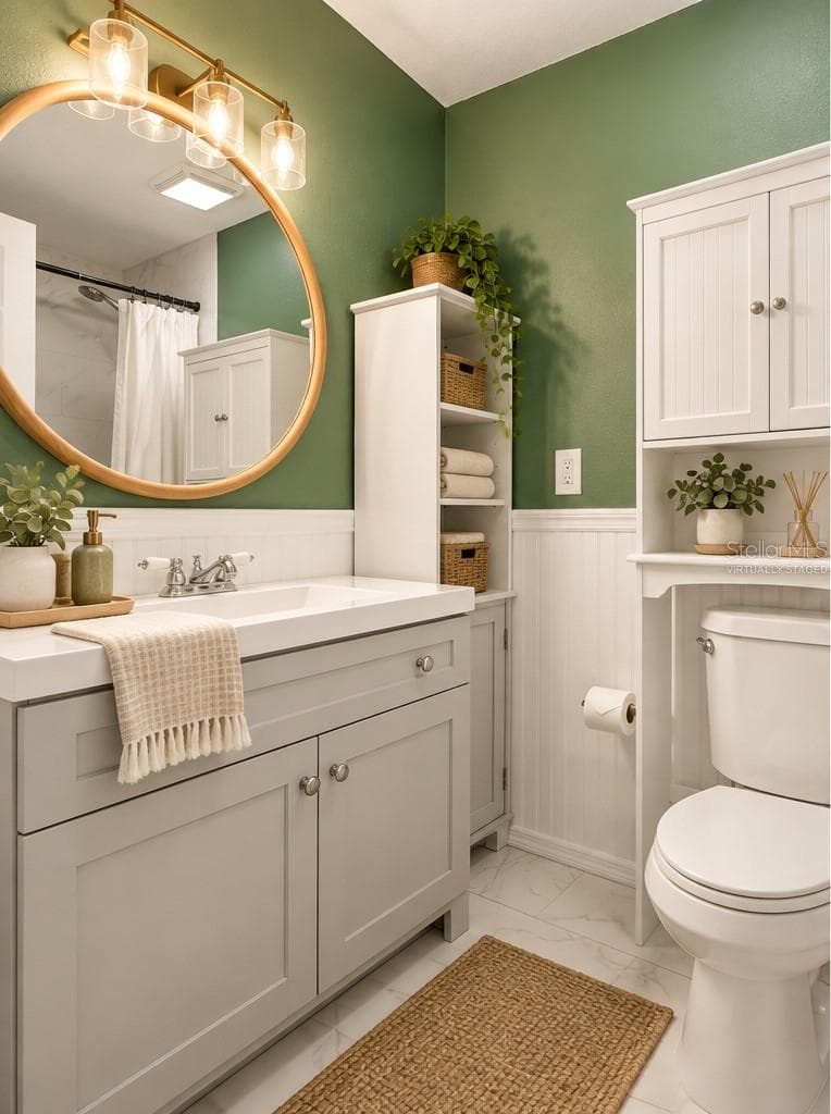 Bathroom- Virtually Staged - 8704 MARLIN CT, TAMPA