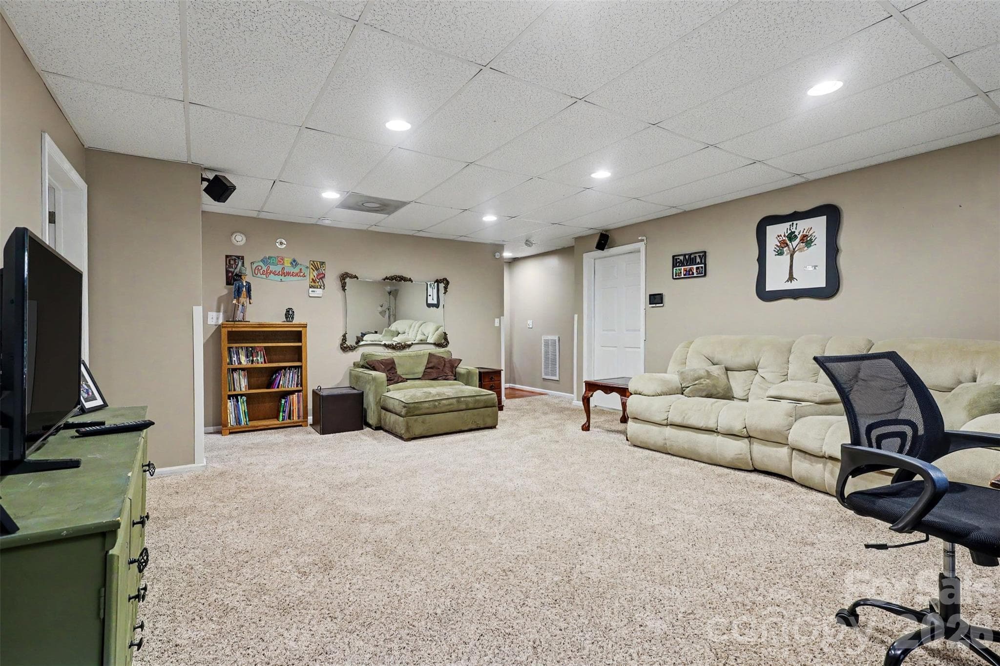 Basement Great Room - 5221 Turkey Oak Drive, Mint Hill