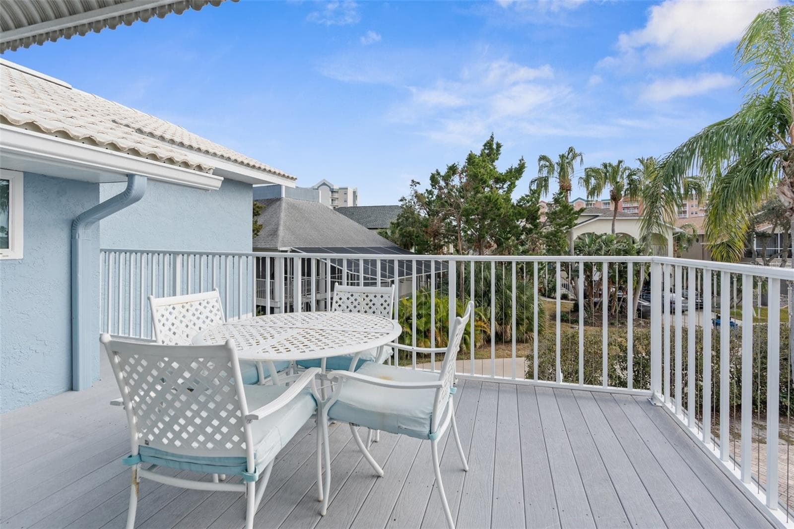 Front exposure deck off kitchen. Located on second story. - 6029 BAYWAY CT, NEW PORT RICHEY