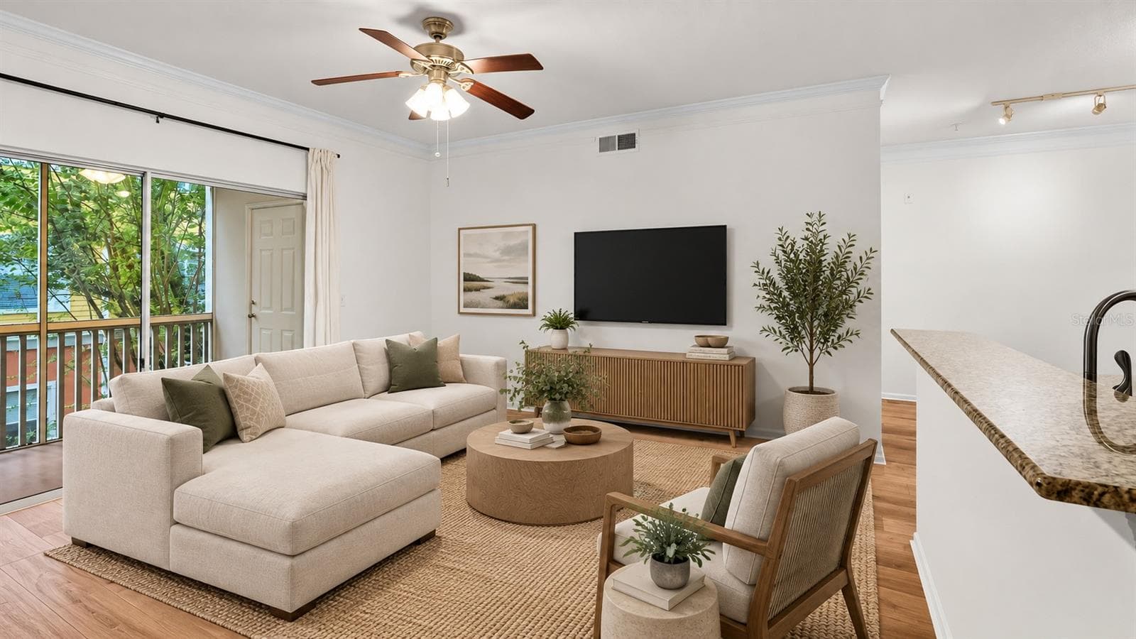 STAGED FAMILY ROOM - 4207 S DALE MABRY HWY #6214, TAMPA