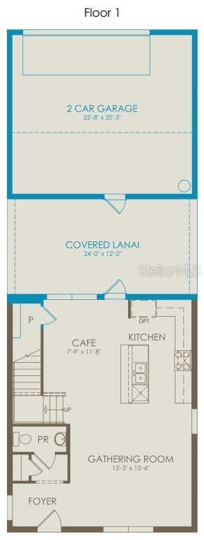 Floor Plan - Floor One - 5075 STARLING BIRD LANE, ST CLOUD
