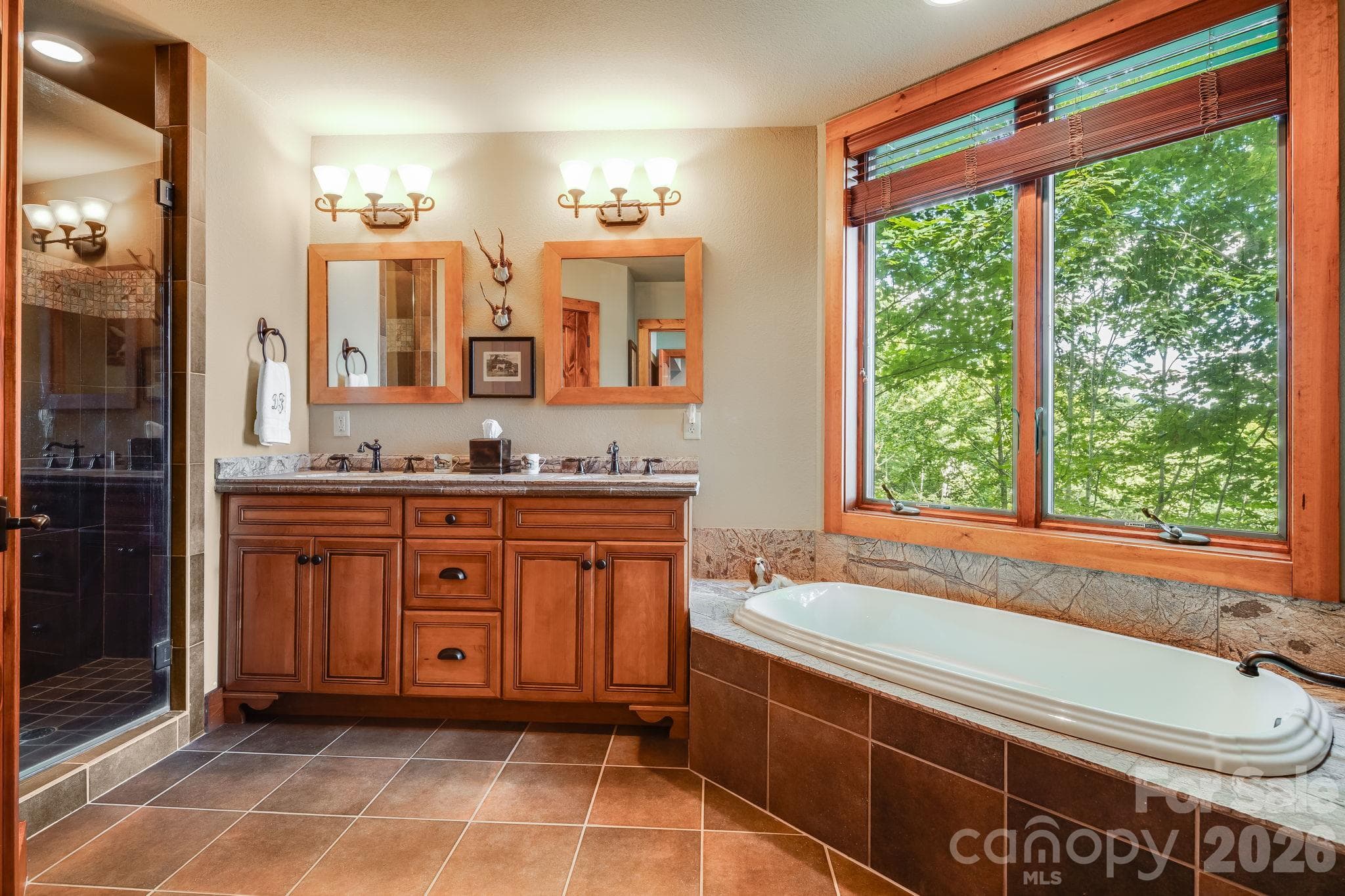 Lower level primary ensuite bathroom - 179 Cherry Knob Drive, Mars Hill