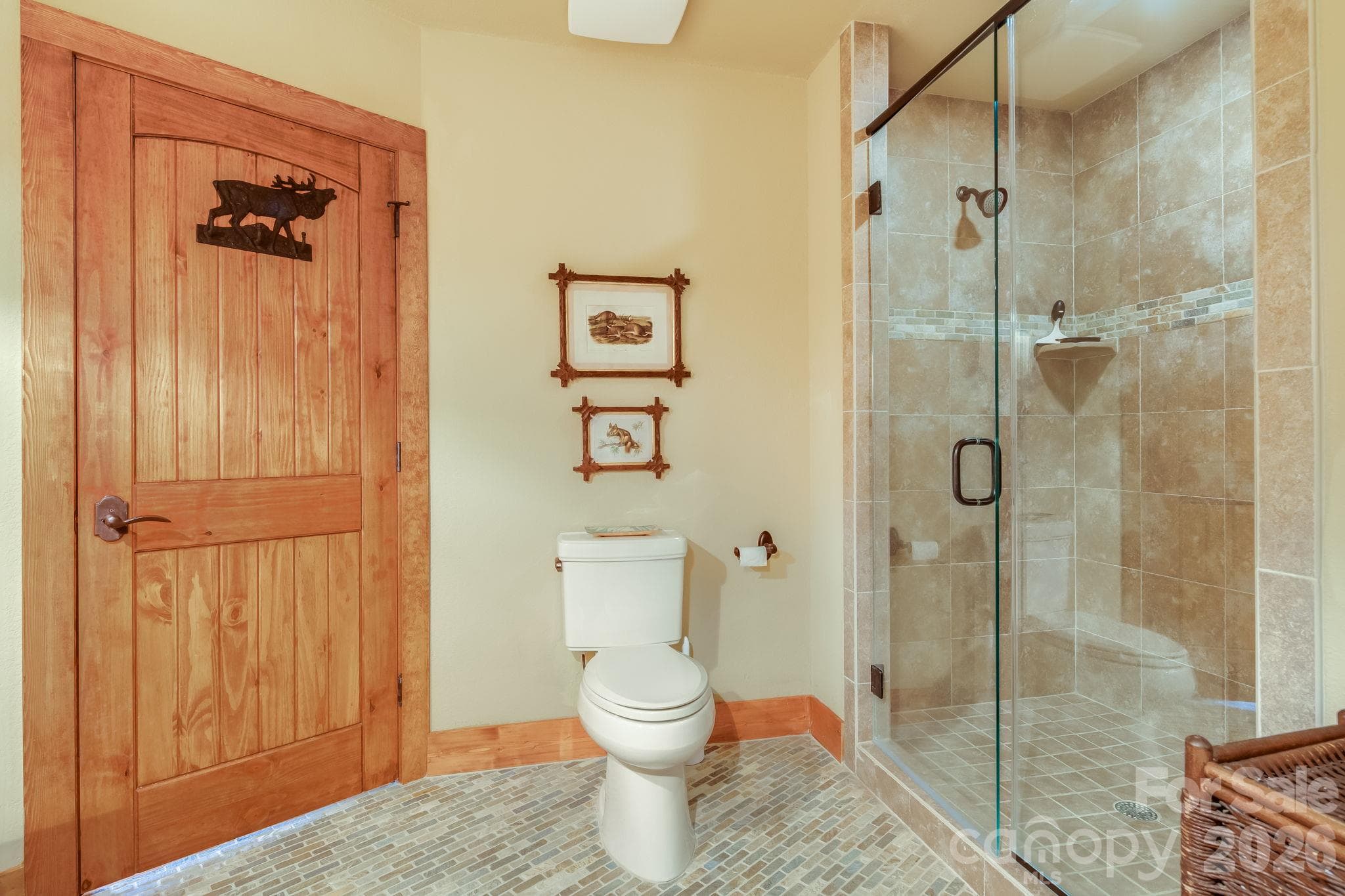 Lower level hall bathroom. - 179 Cherry Knob Drive, Mars Hill