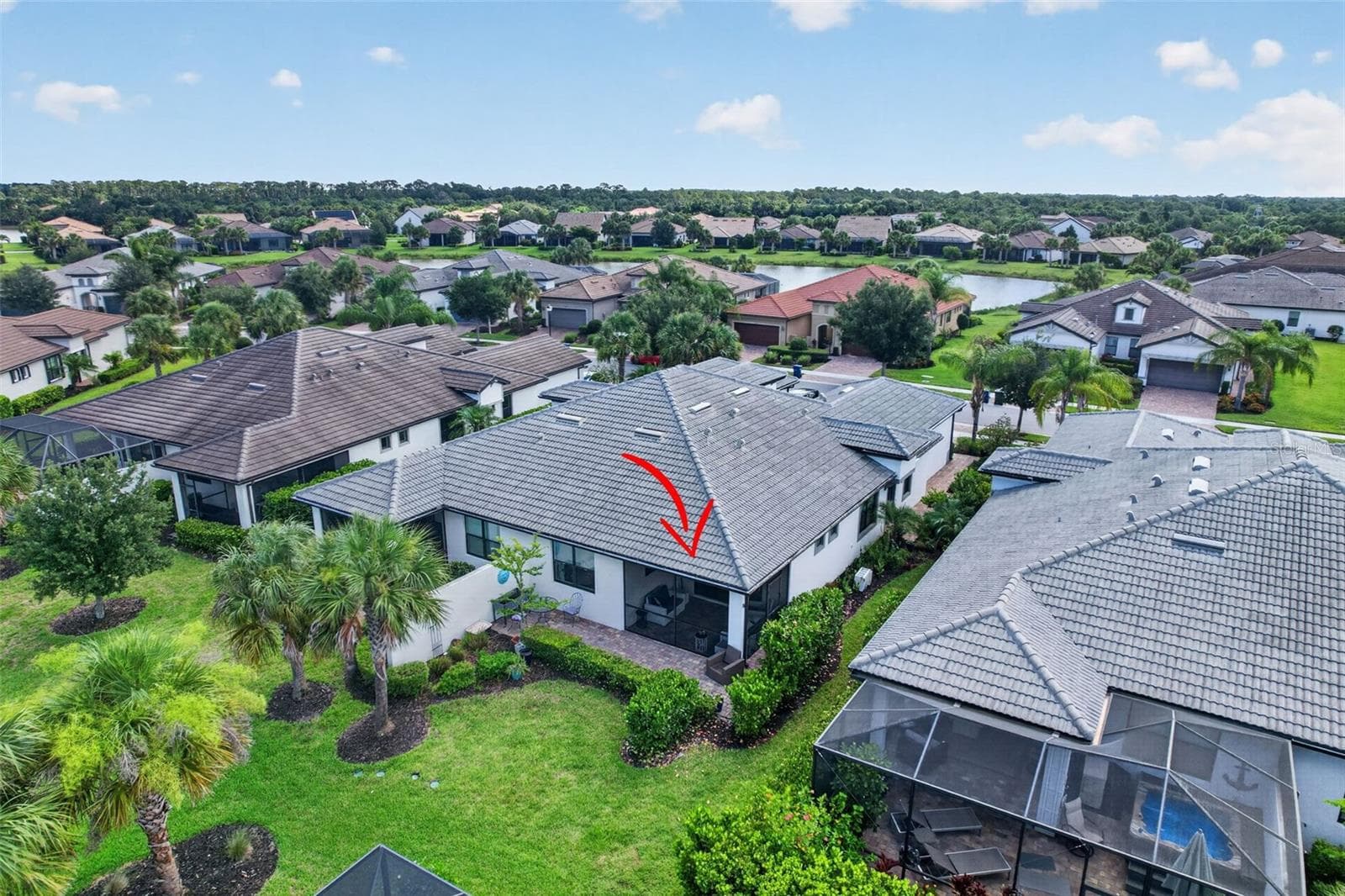 Back aerial view - 12287 MYRTLE BAY CT, SARASOTA