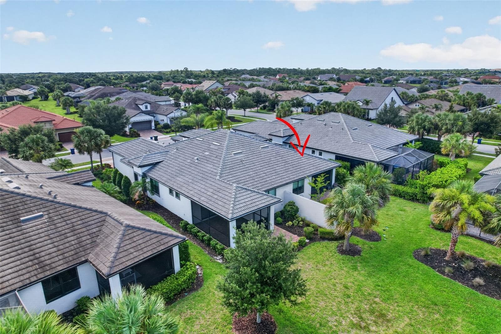 Back aerial view - 12287 MYRTLE BAY CT, SARASOTA