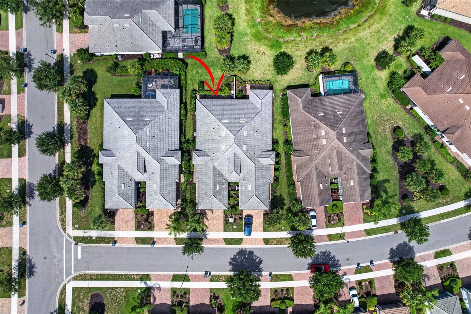 Overhead aerial view - 12287 MYRTLE BAY CT, SARASOTA