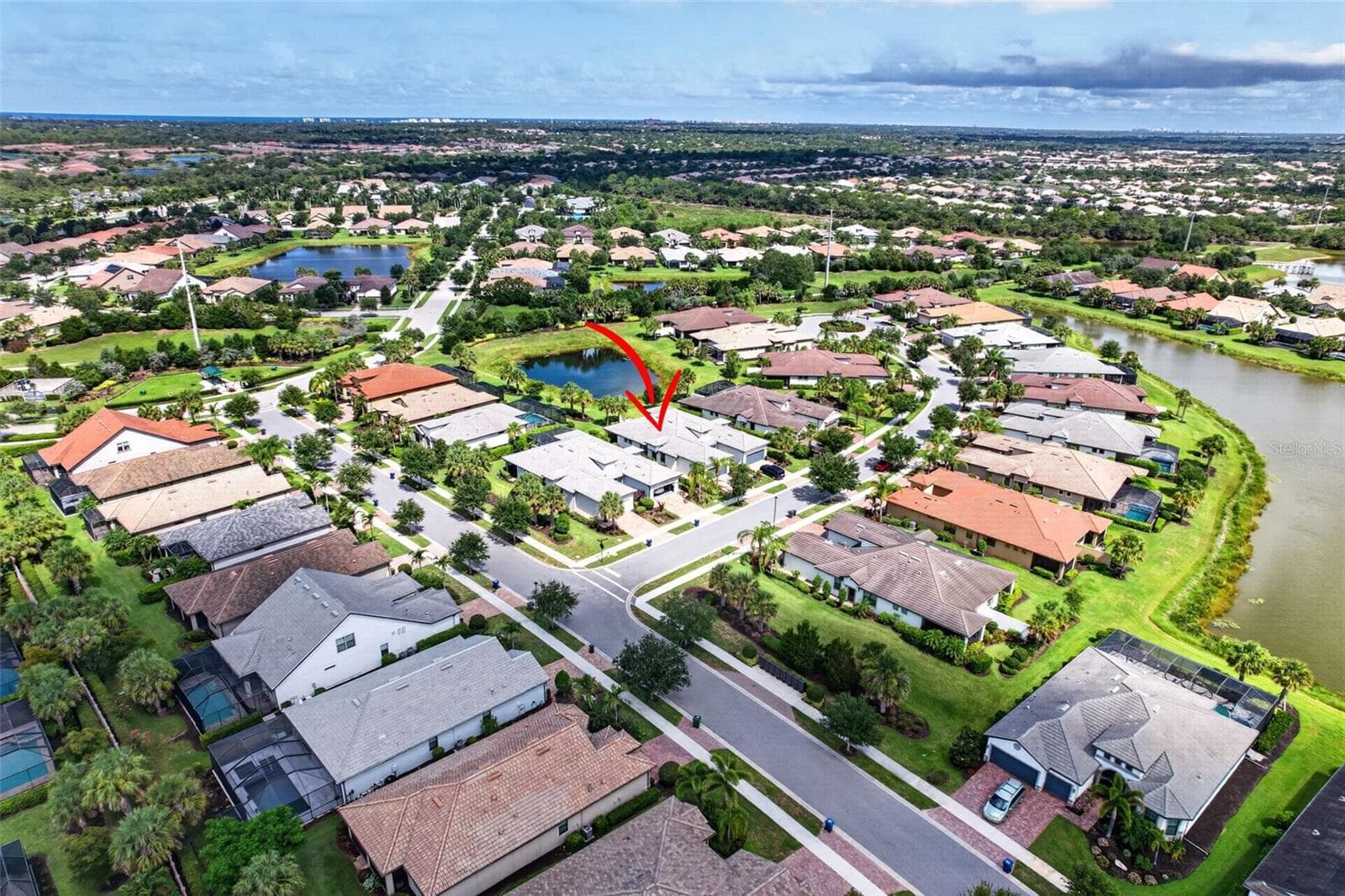 Overhead aerial view - 12287 MYRTLE BAY CT, SARASOTA