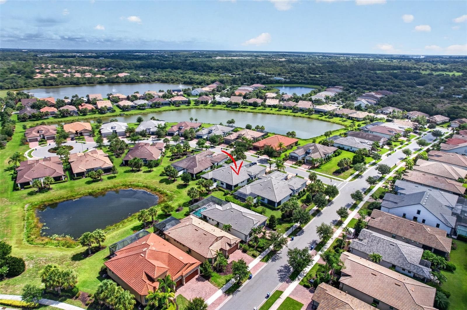 Overhead aerial view - 12287 MYRTLE BAY CT, SARASOTA