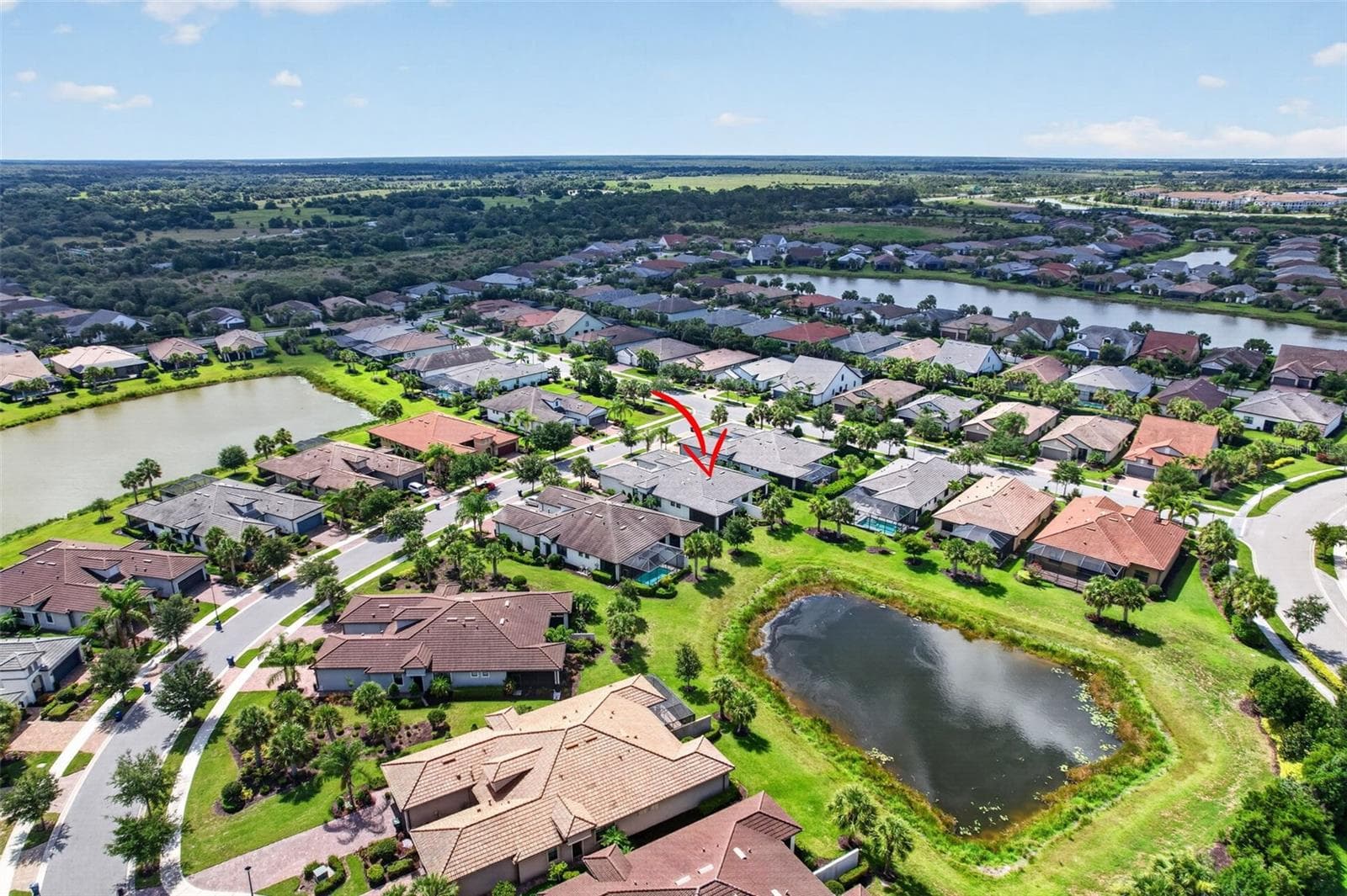 Overhead aerial view - 12287 MYRTLE BAY CT, SARASOTA