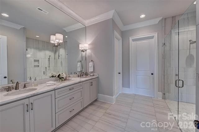 Primary BathCourtesy of Simonini Homes - 6510 Sharon Hills Road, Charlotte