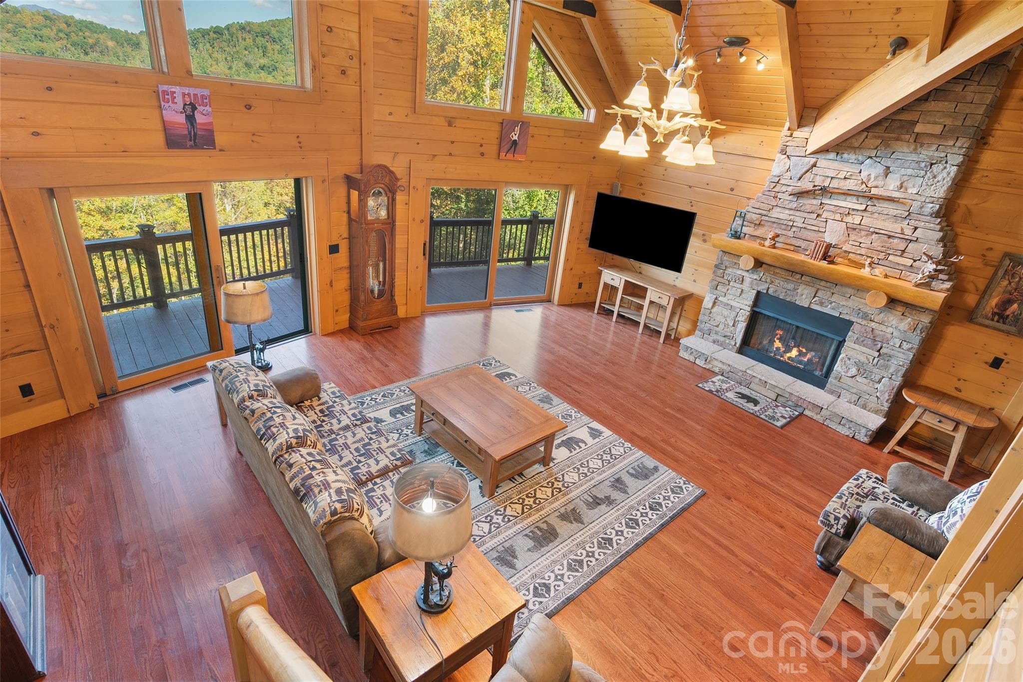 Loft overlook provides a stunning perspective of the great room below. - 124 Borges Lane, Waynesville