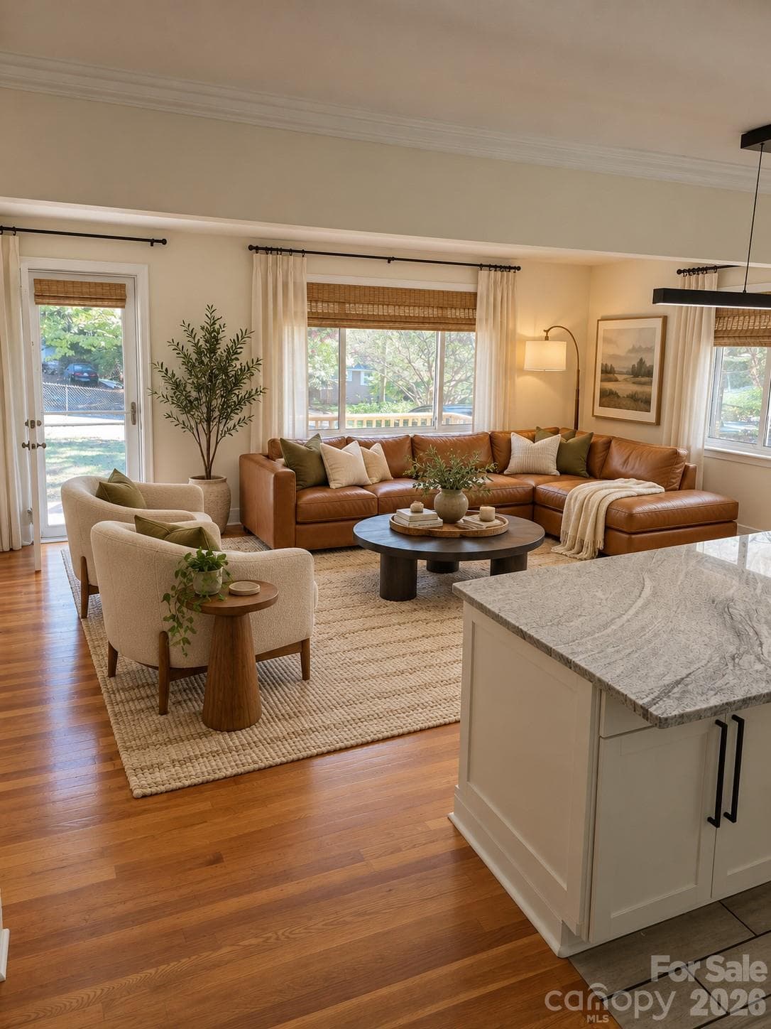 Living Room (Virtually Staged) - 1627 W Lakewood Drive, Rock Hill