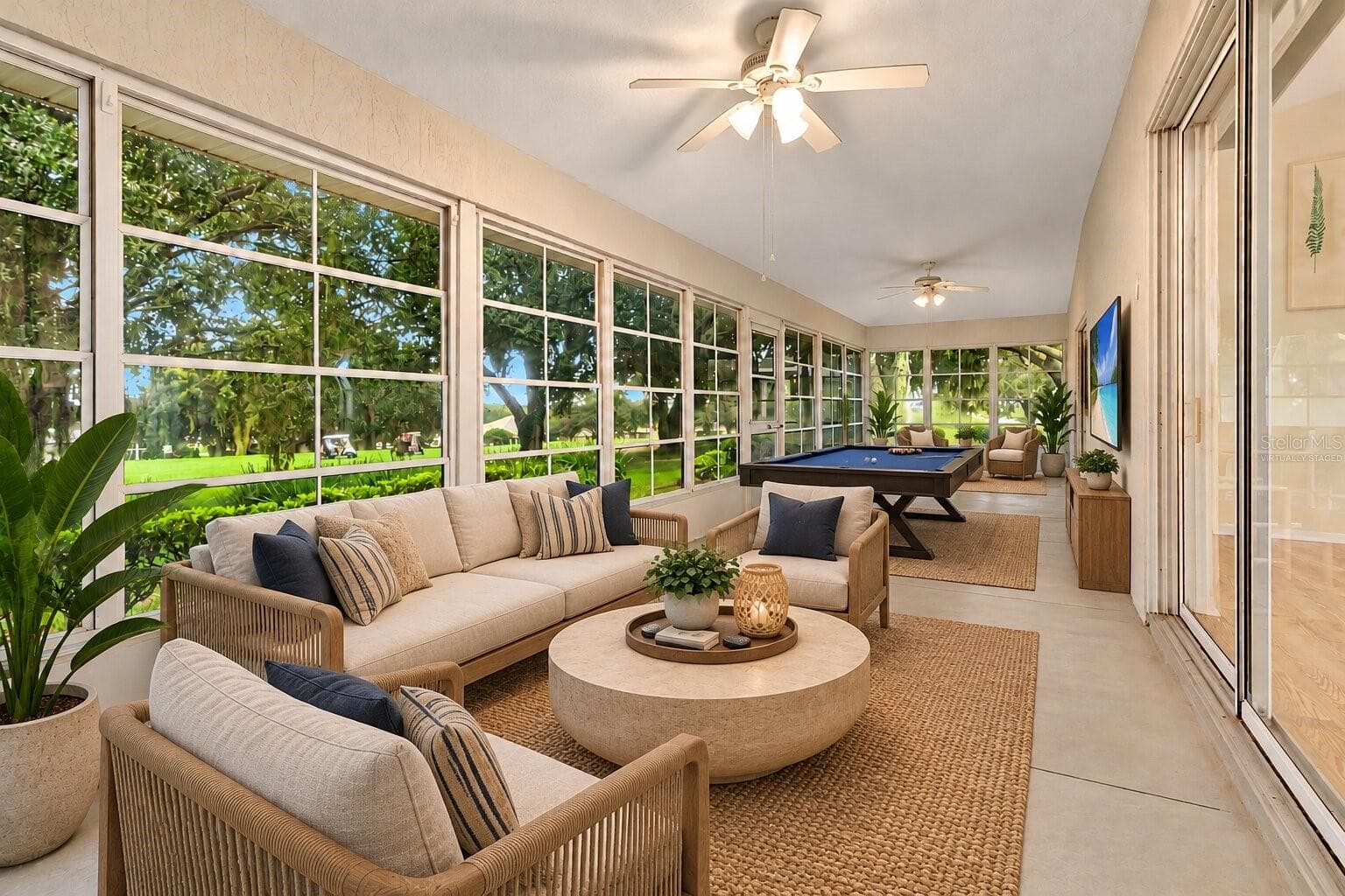 Virtually Staged Screened-in Lanai - 5124 LINKS LN, LEESBURG