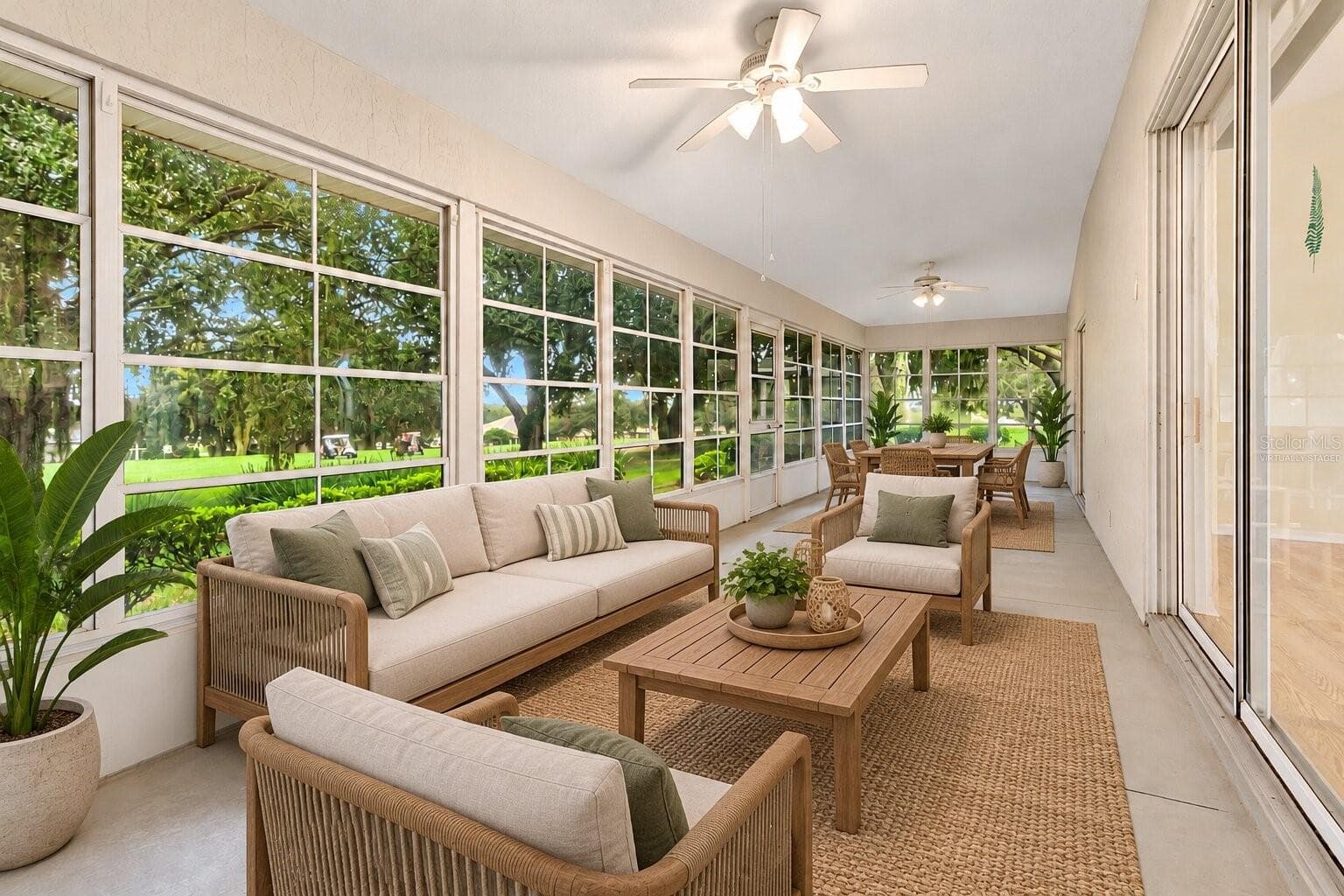 Virtually Staged Screened-in Lanai - 5124 LINKS LN, LEESBURG