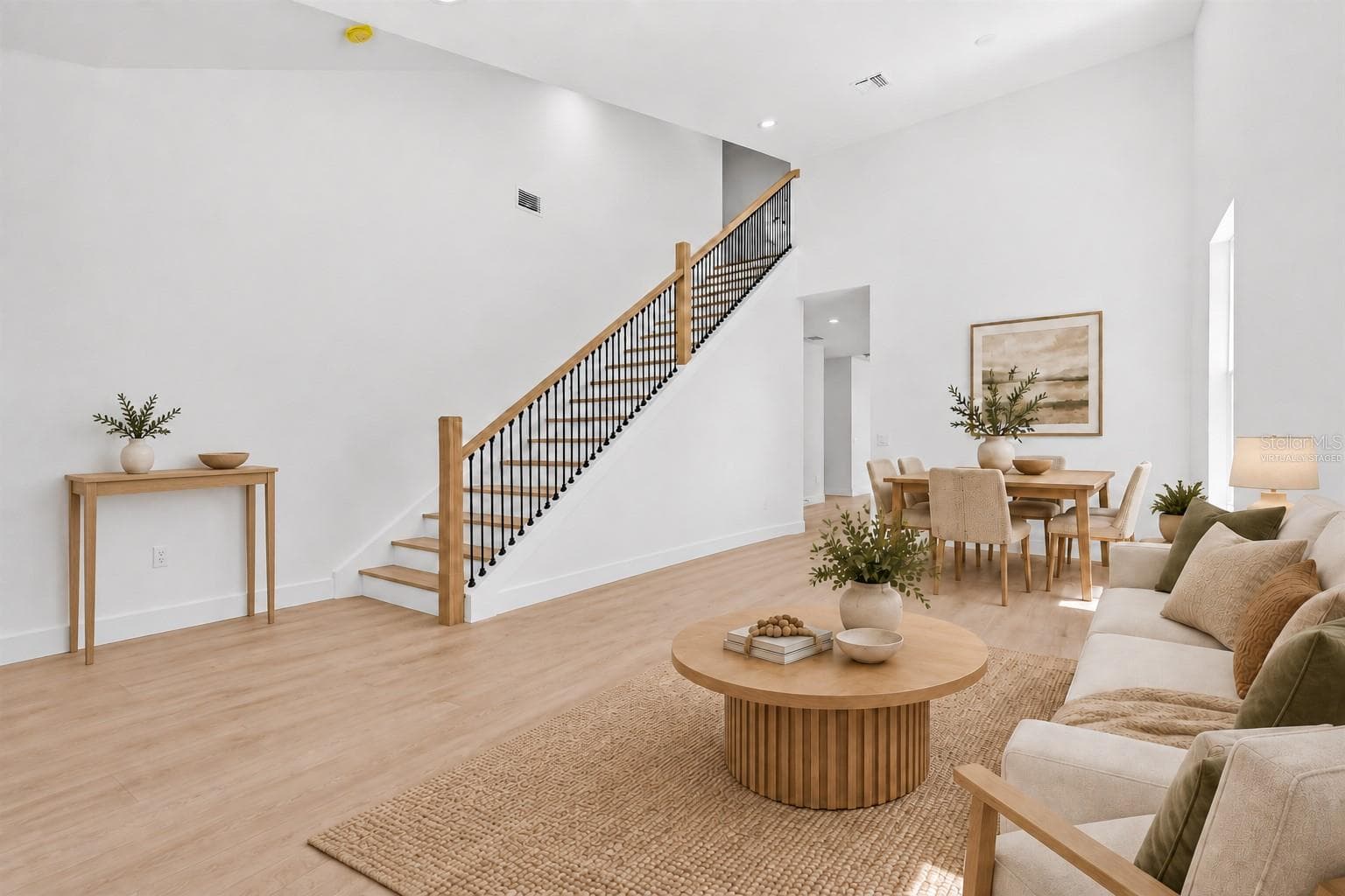 Front Living/Dining Room (Virtually Staged) - 7617 ALVINA ST, TAMPA