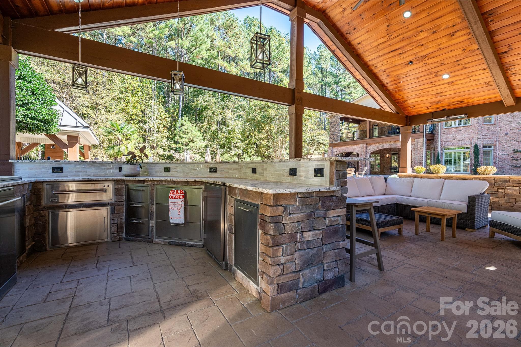 New Outdoor Kitchen and Living Area - 1427 Merrimont Avenue, Kings Mountain