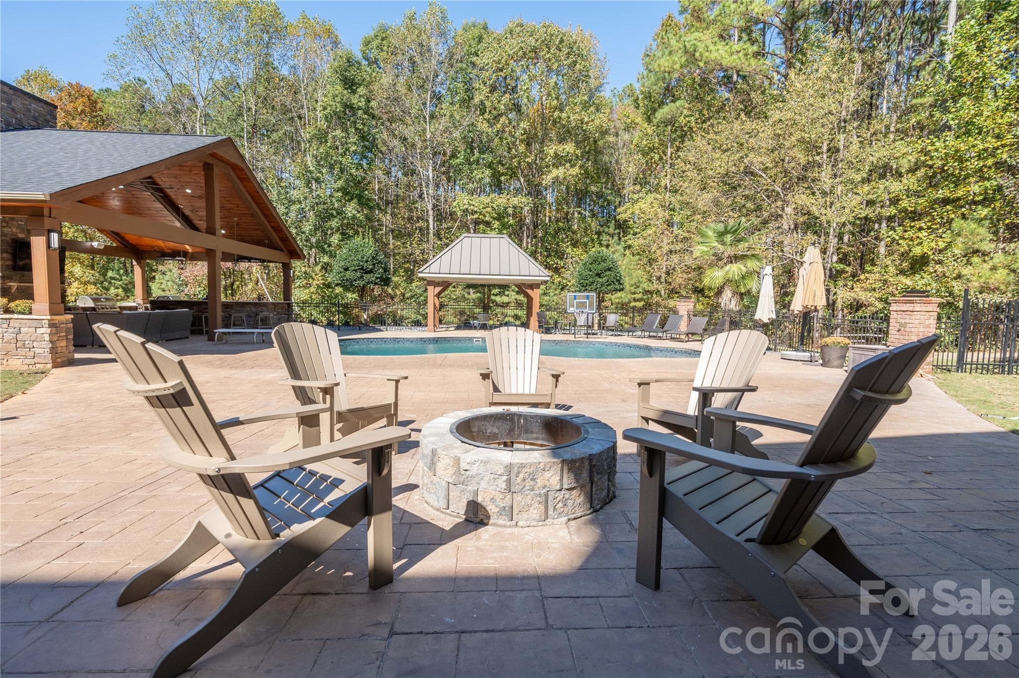 Firepit at Pool - 1427 Merrimont Avenue, Kings Mountain