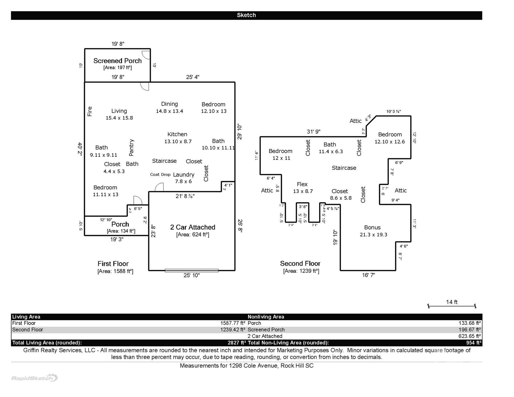 Floor plan - 1298 Cole Avenue, Rock Hill