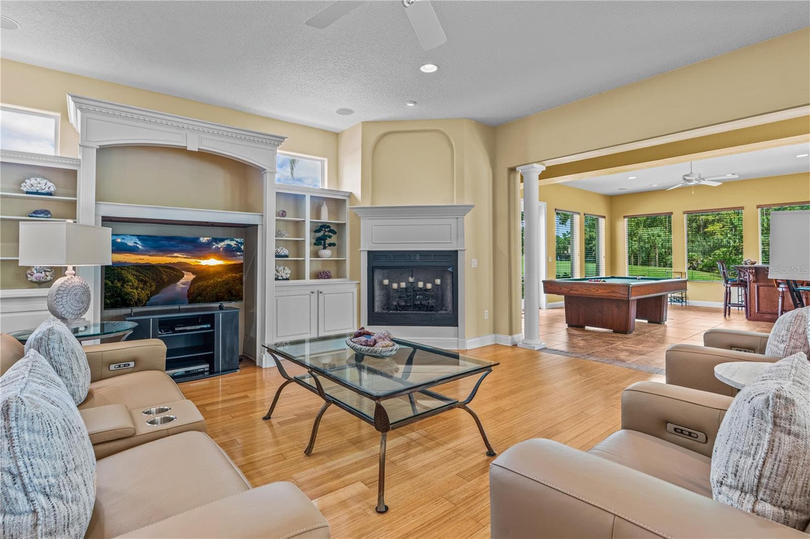 Family Room-Additional View Into Game Room - 1025 W HAMPSTEAD LANE LN, ORMOND BEACH