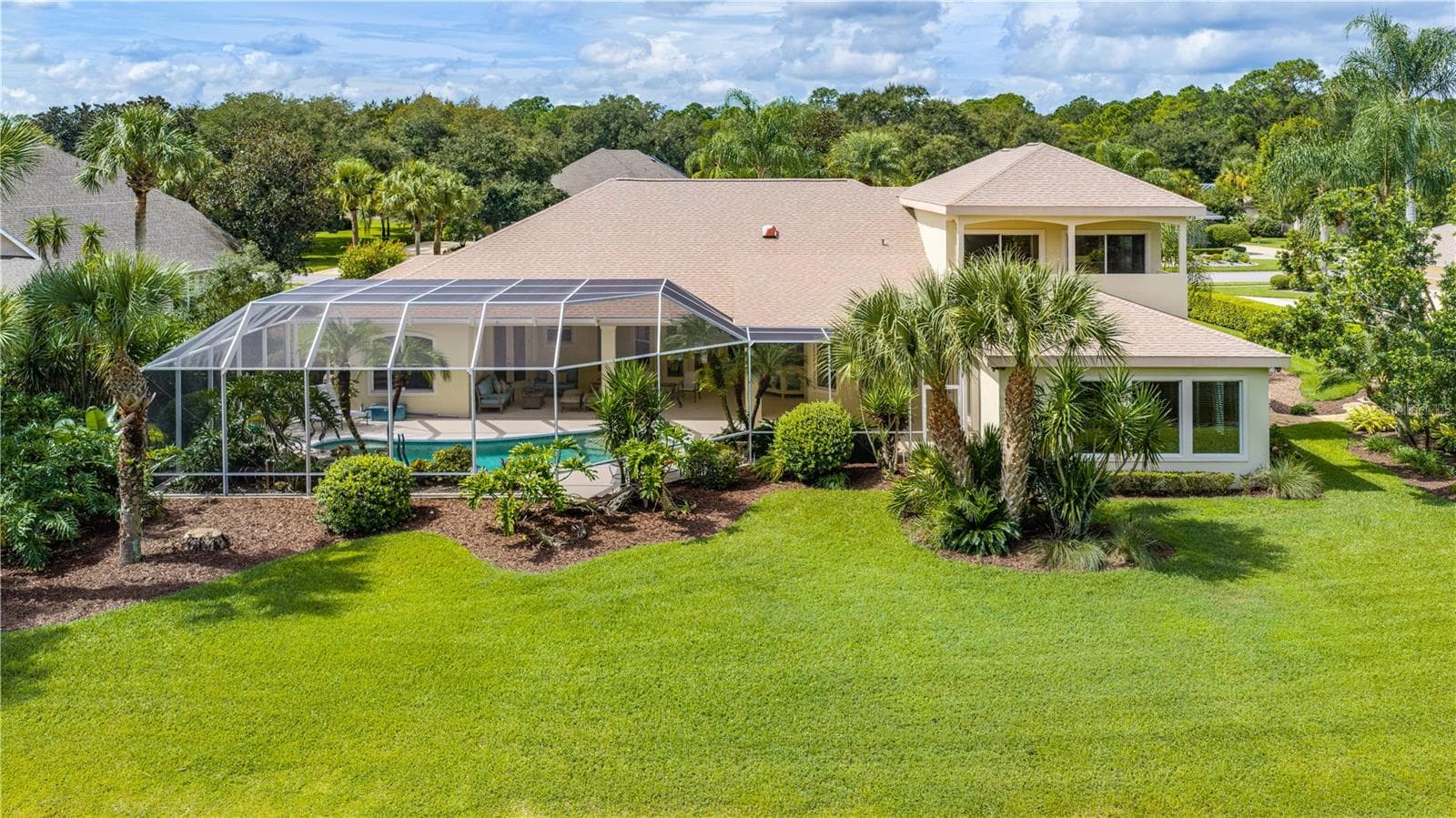 Rear Aerial View - 1025 W HAMPSTEAD LANE LN, ORMOND BEACH