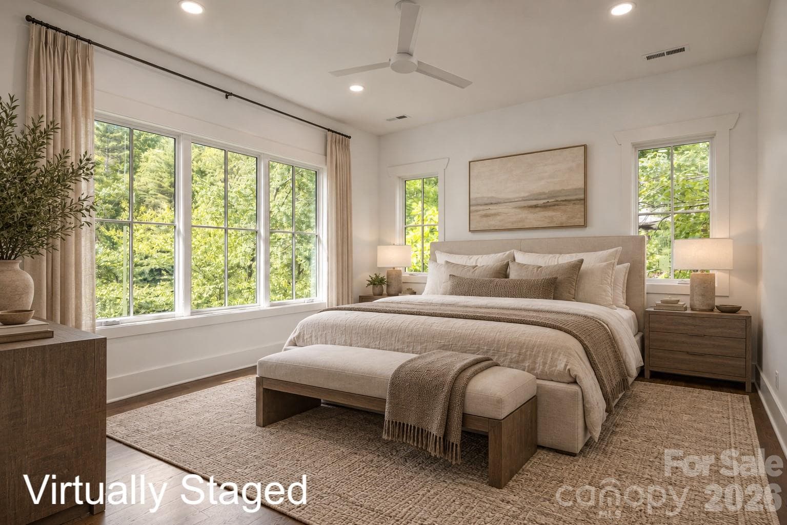 Virtually staged primary suite - 58 Blackgum Court, Hendersonville