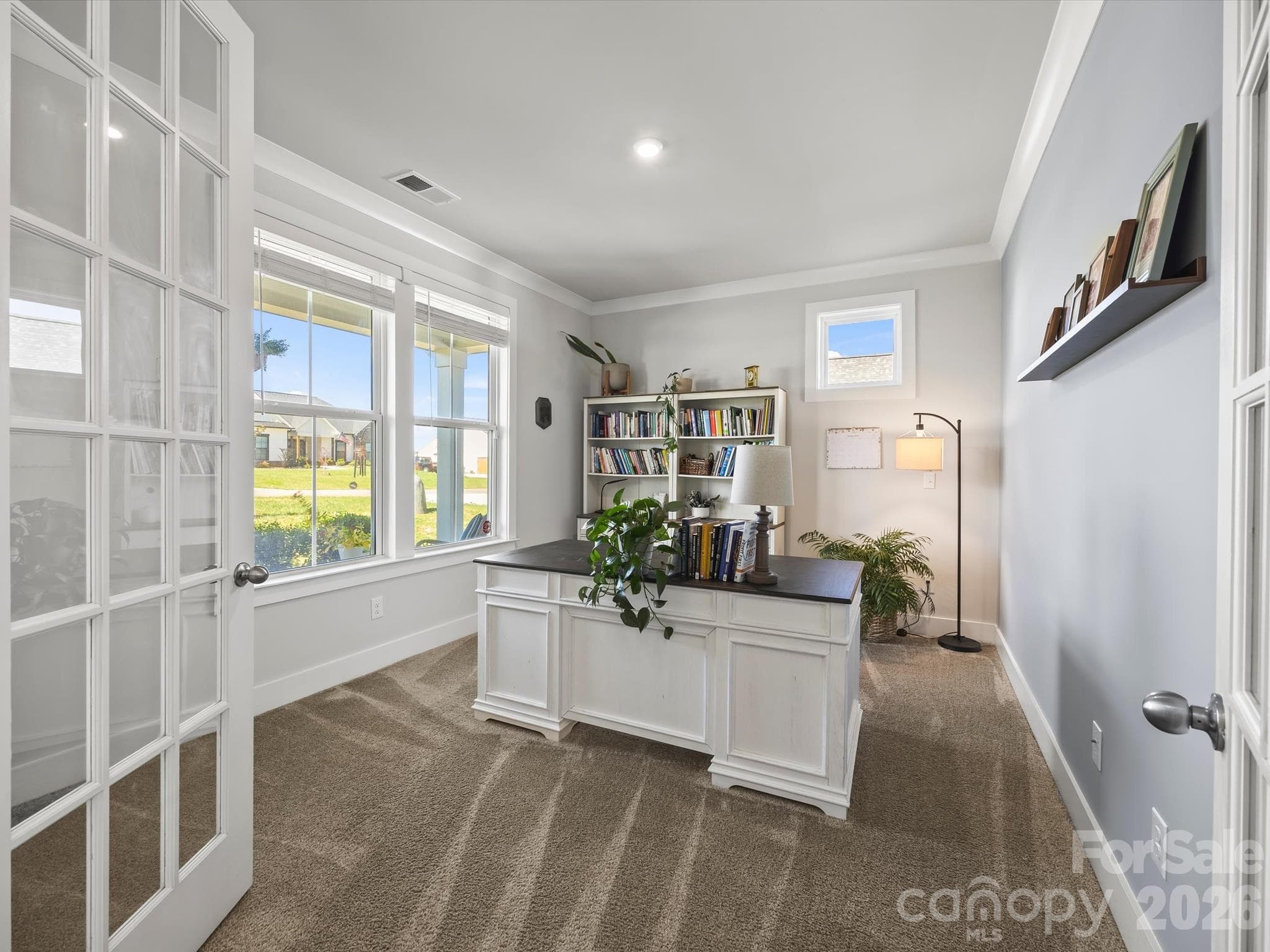 Office of flex room with french doors off front entry - 1305 Coppergate Drive, Salisbury