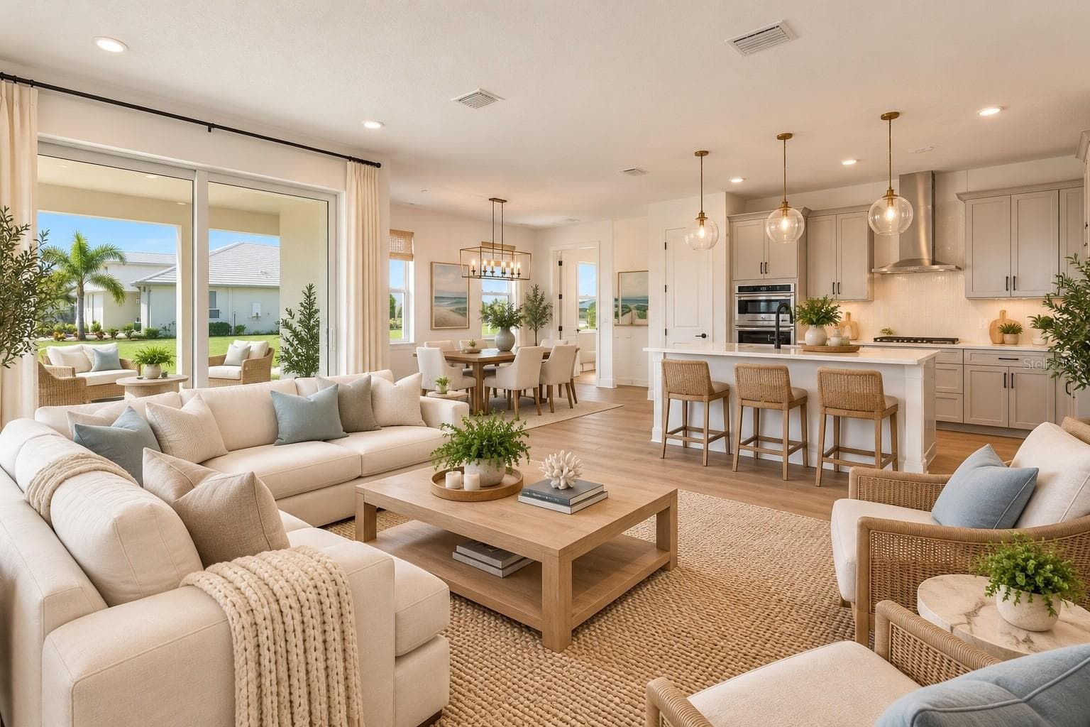 Great Room Digitally Staged - 161 VISTERA BLVD, NOKOMIS