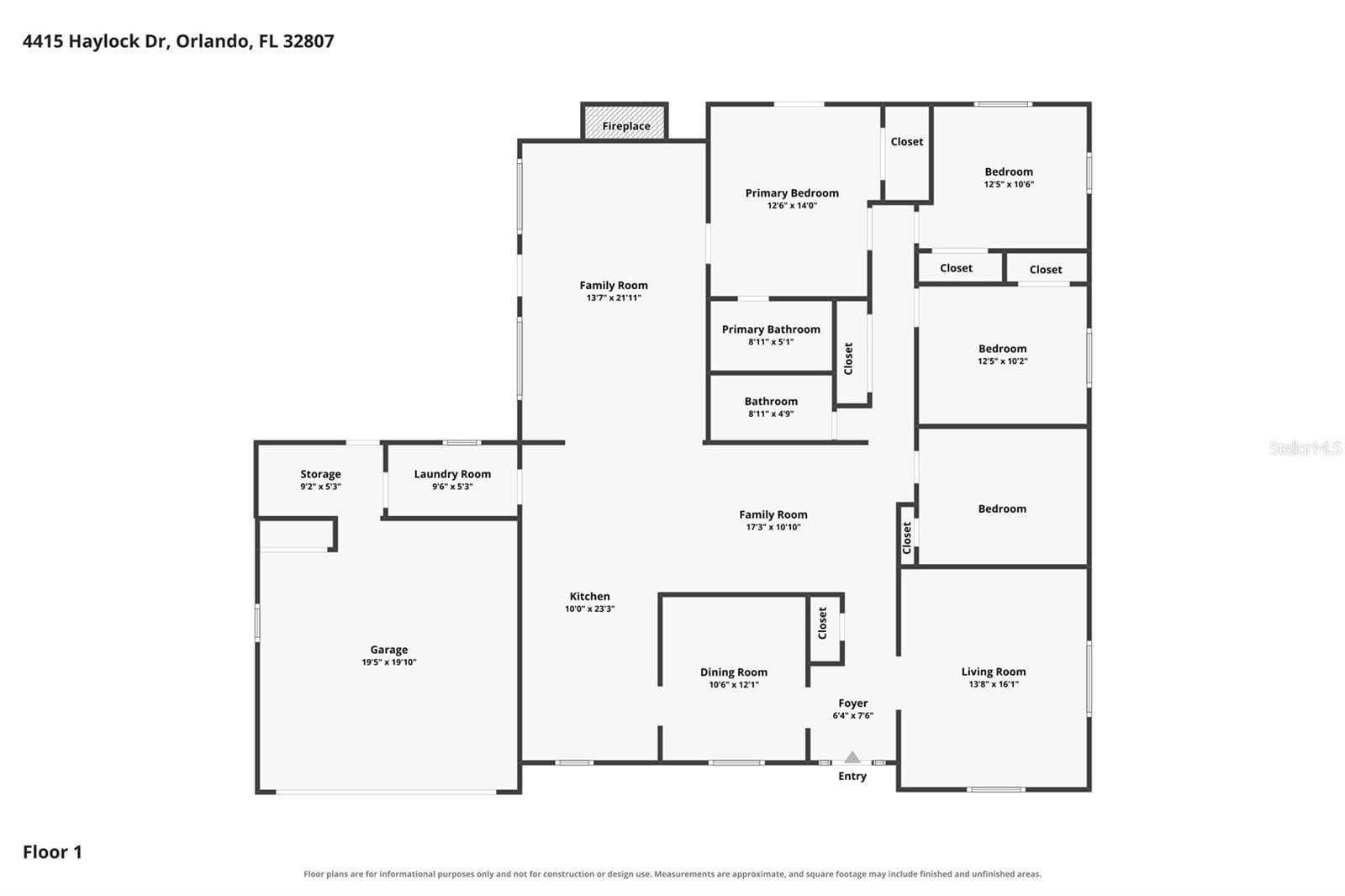 Floorplan - 4415 HAYLOCK DR, ORLANDO