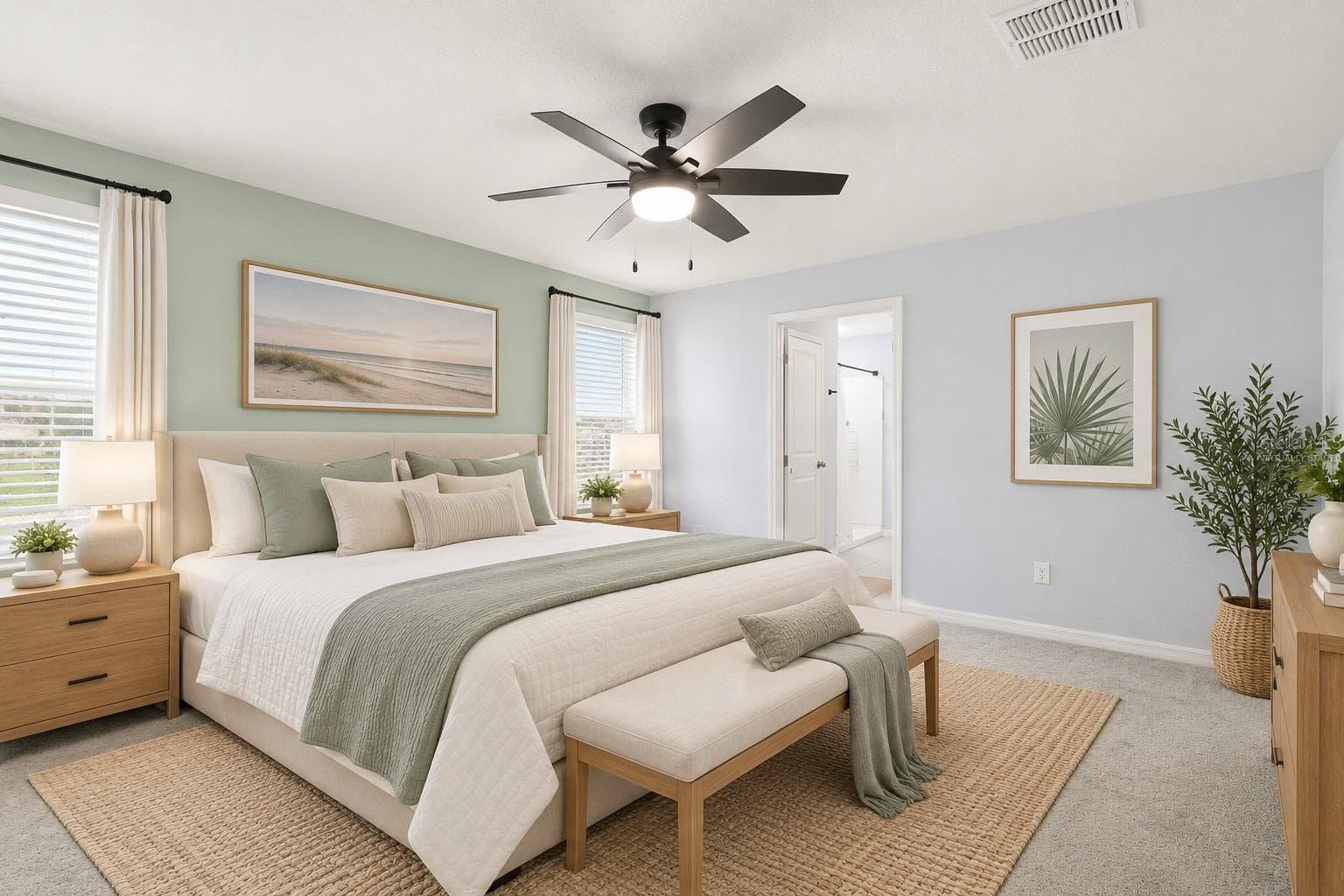 Virtually staged primary bedroom - 10116 CHARLOTTE DR, PARRISH