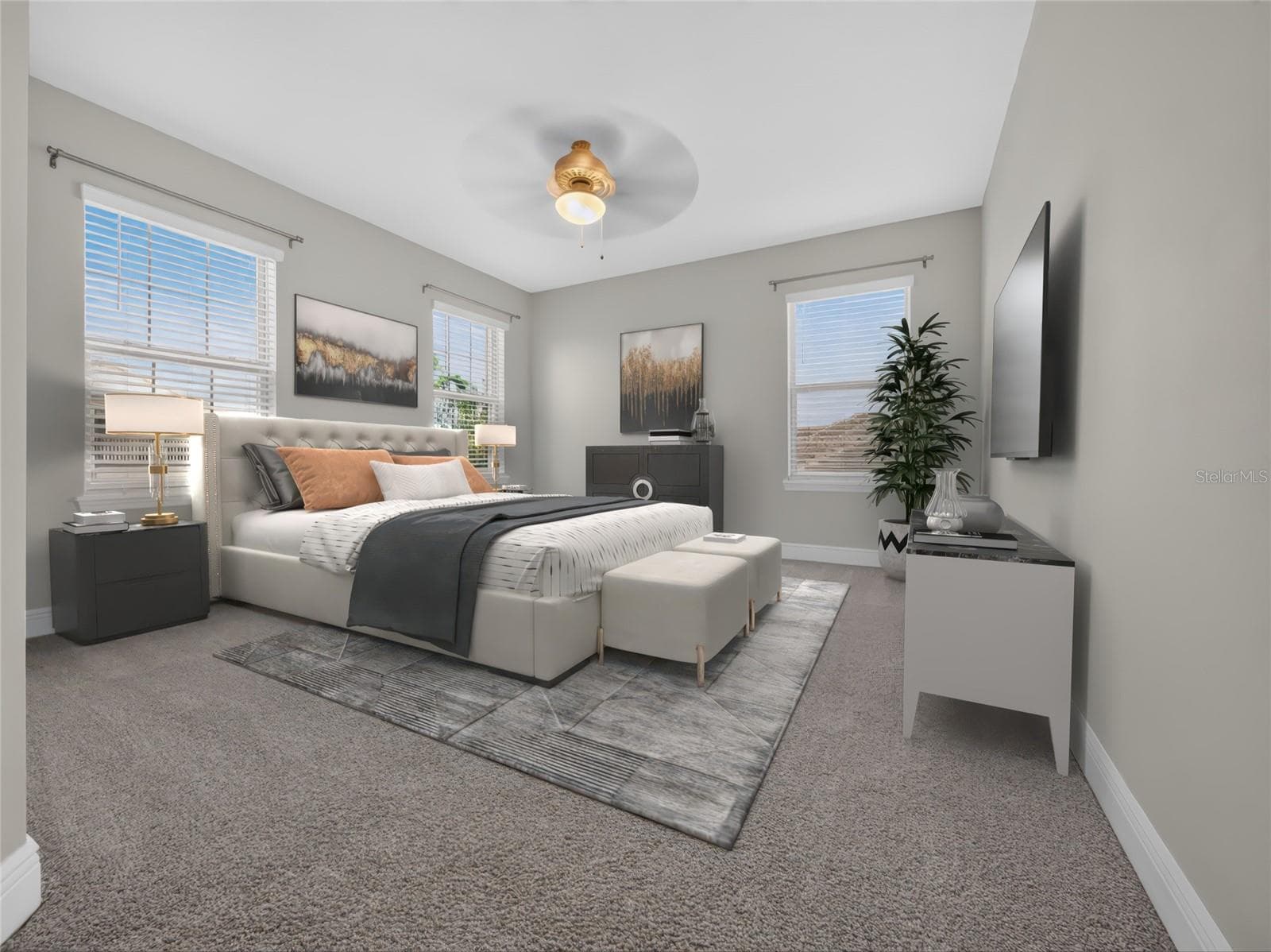 Staged bedroom - 9849 LOST CREEK DR, WINTER GARDEN