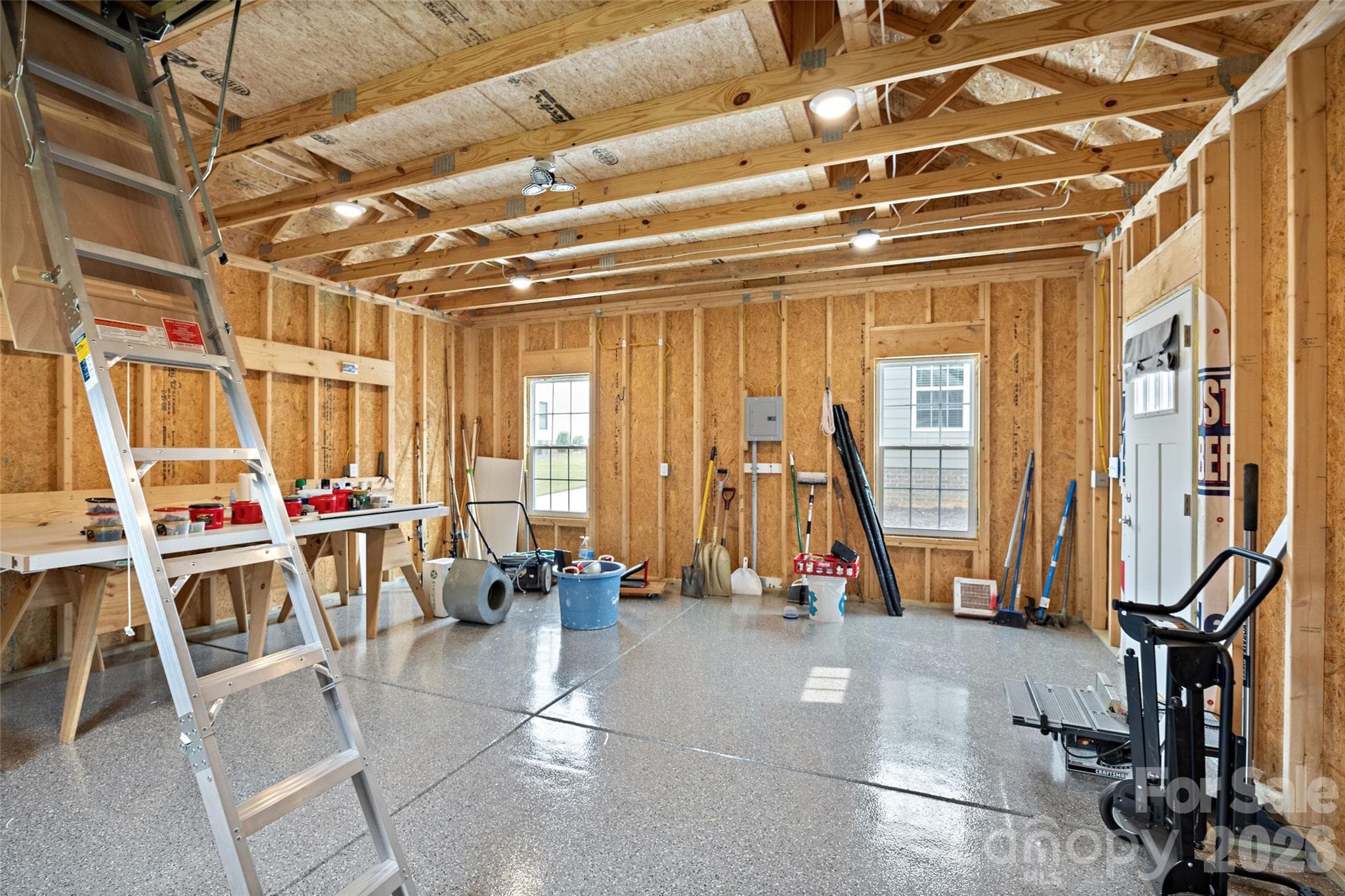 Workshop interior - 245 Glenwood Drive, Oakboro