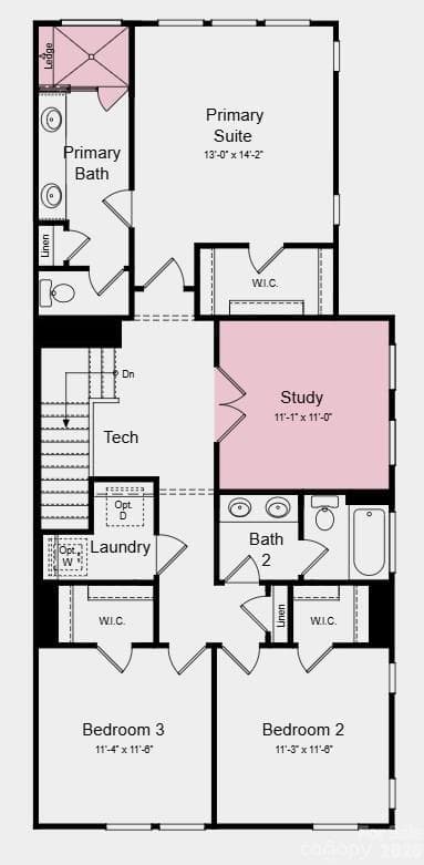 Additional Highlights include: Shower ledge at primary bath, tray ceiling package, and quartz countertops at kitchen. - 509 Silver Spur Alley, Indian Trail