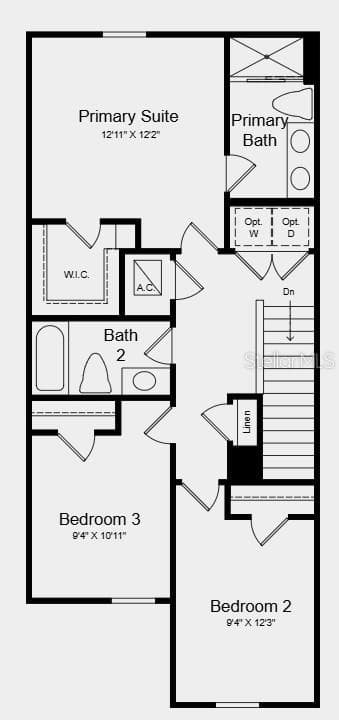 Second Floor Plan - Additional Highlights Include: luxury vinyl plank flooring, whole house blinds, and all appliances included - 557 MOONSTONE CT, GROVELAND