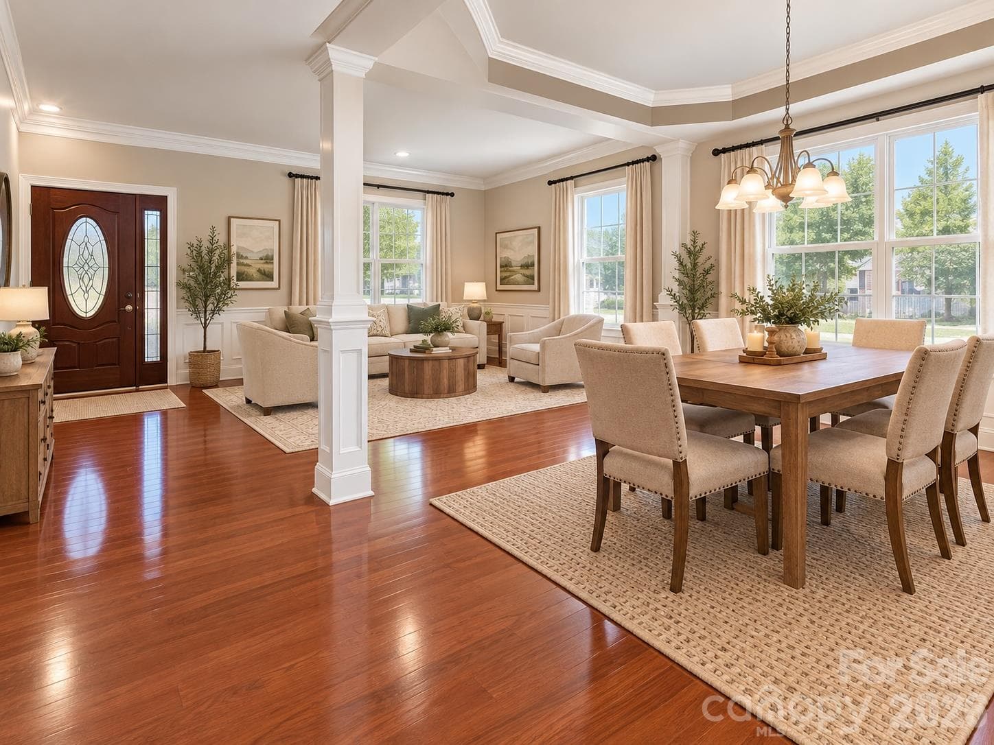 Sitting Room and Dining Room Virtually Staged - 7041 Carnwarth Lane, Indian Land